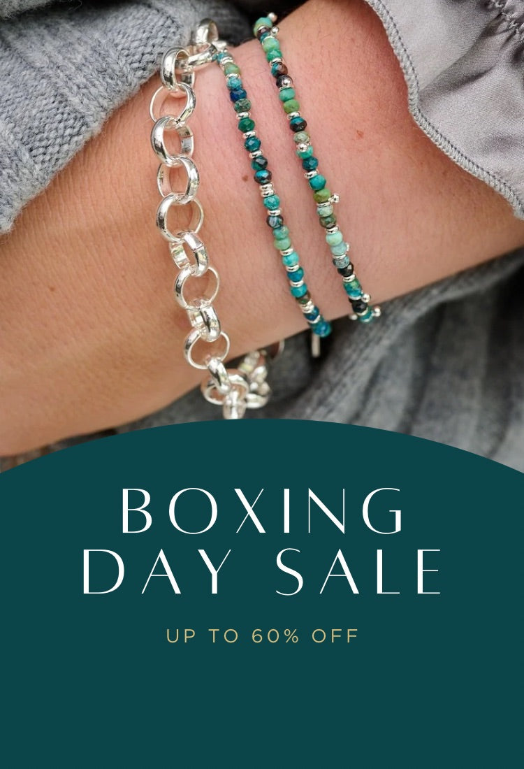 Boxing Day Sale Up to 60% Off for Jewellery including bracelets, necklaces, earrings and bracelet stacks. Gemstone beaded jewellery