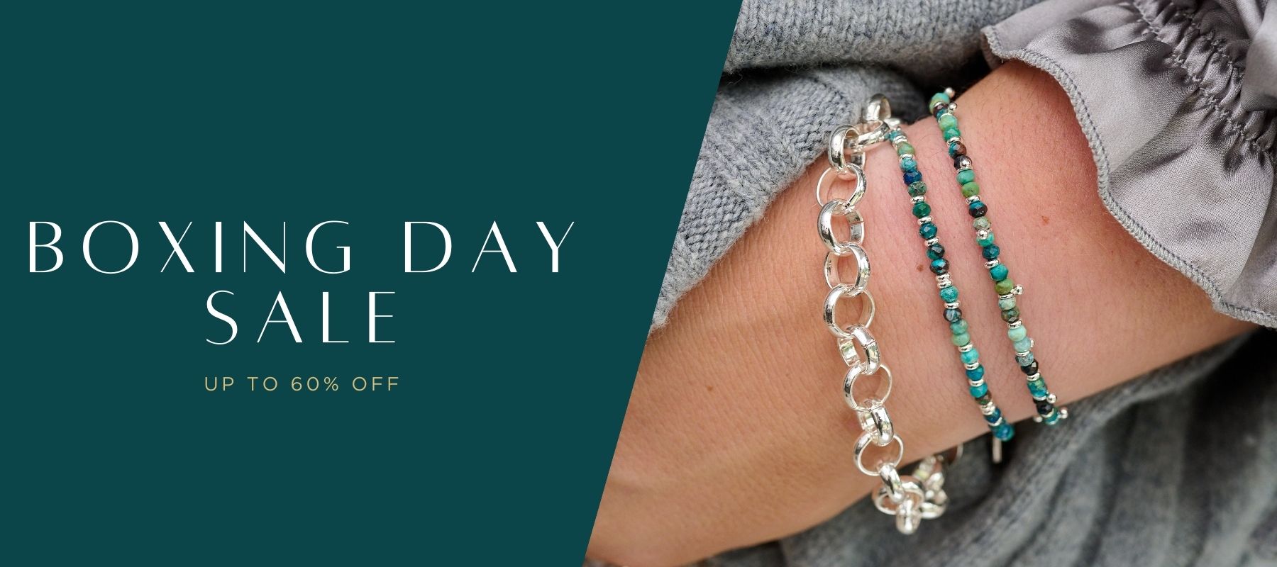 Boxing Day Sale Up to 60% Off for Jewelry including bracelets, necklaces, earrings and bracelet stacks. Gemstone beaded jewelry
