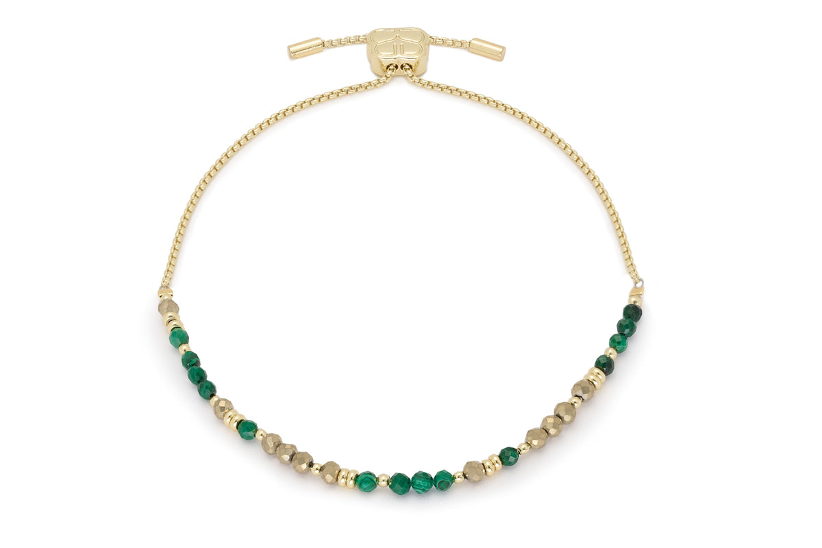 Verde Malachite & Gold Bracelet - Boho Betty