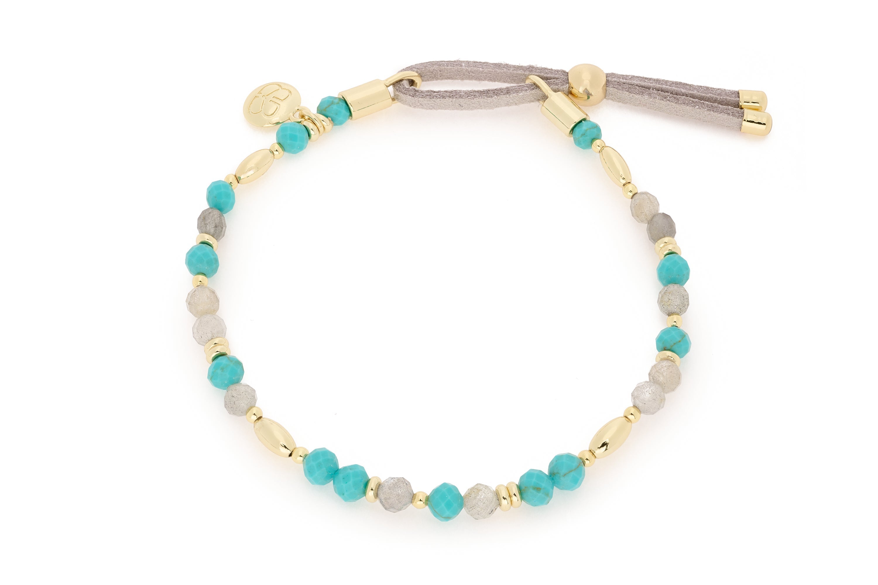 Baros Turquoise & Gold Stacking Bracelet - Boho Betty USA