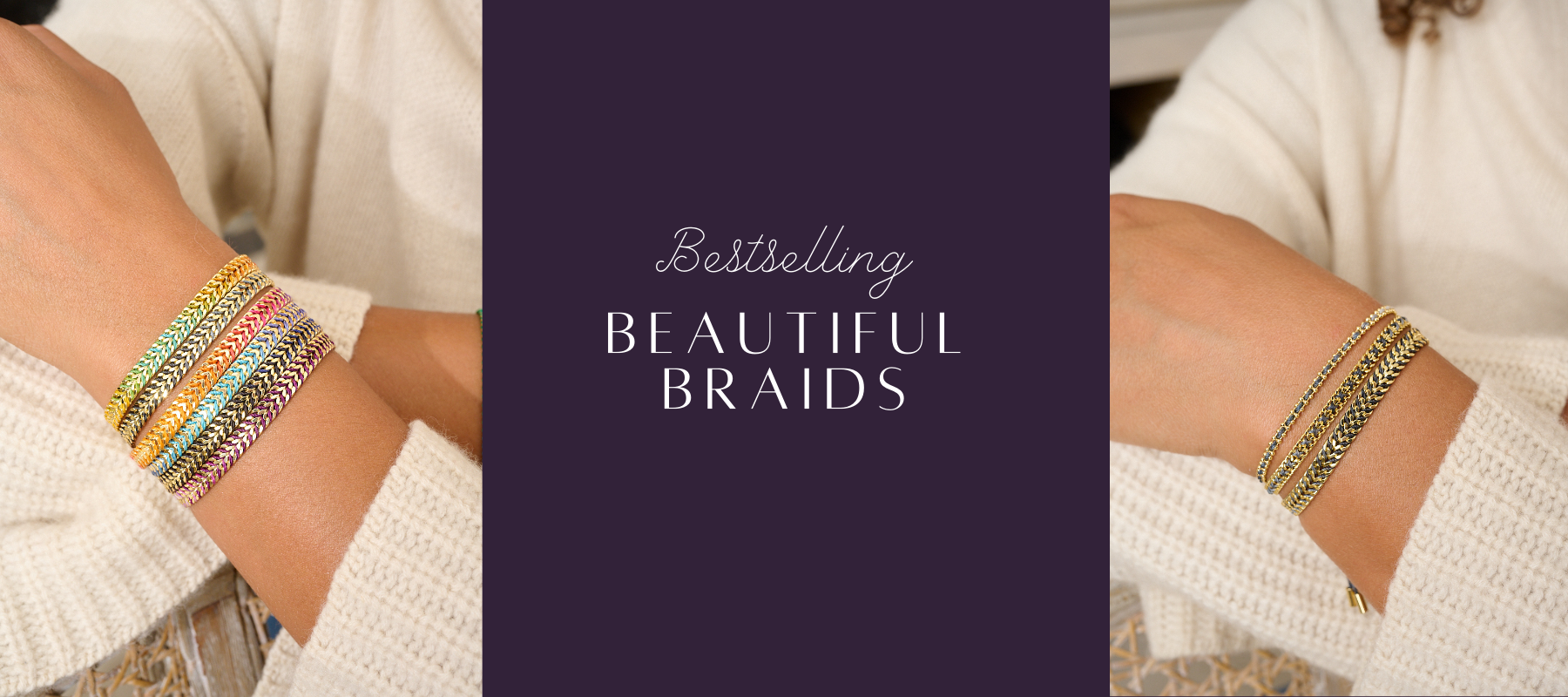 Our braided bracelets collection celebrates the beauty of texture and colour, featuring an array of colourful bracelets that effortlessly complement your style. From intricately woven friendship bracelets to sleek cord and chain combinations, these designs are the perfect balance of casual cool and bold statement-making.