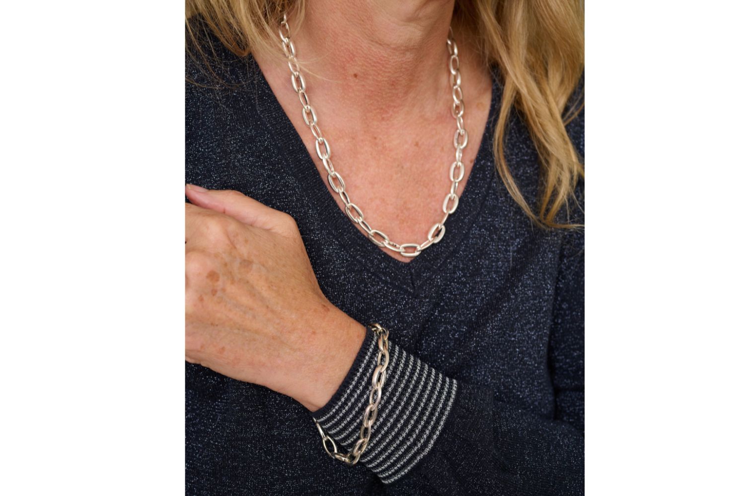 Errai Silver Chunky Chain Necklace - Boho Betty USA