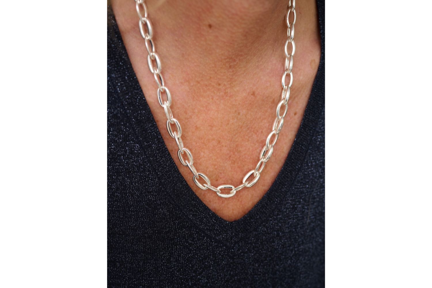 Errai Silver Chunky Chain Necklace - Boho Betty USA