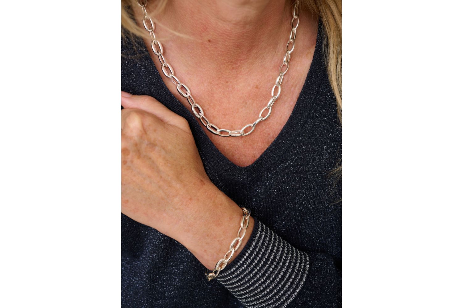 Errai Silver Chunky Chain Necklace - Boho Betty USA