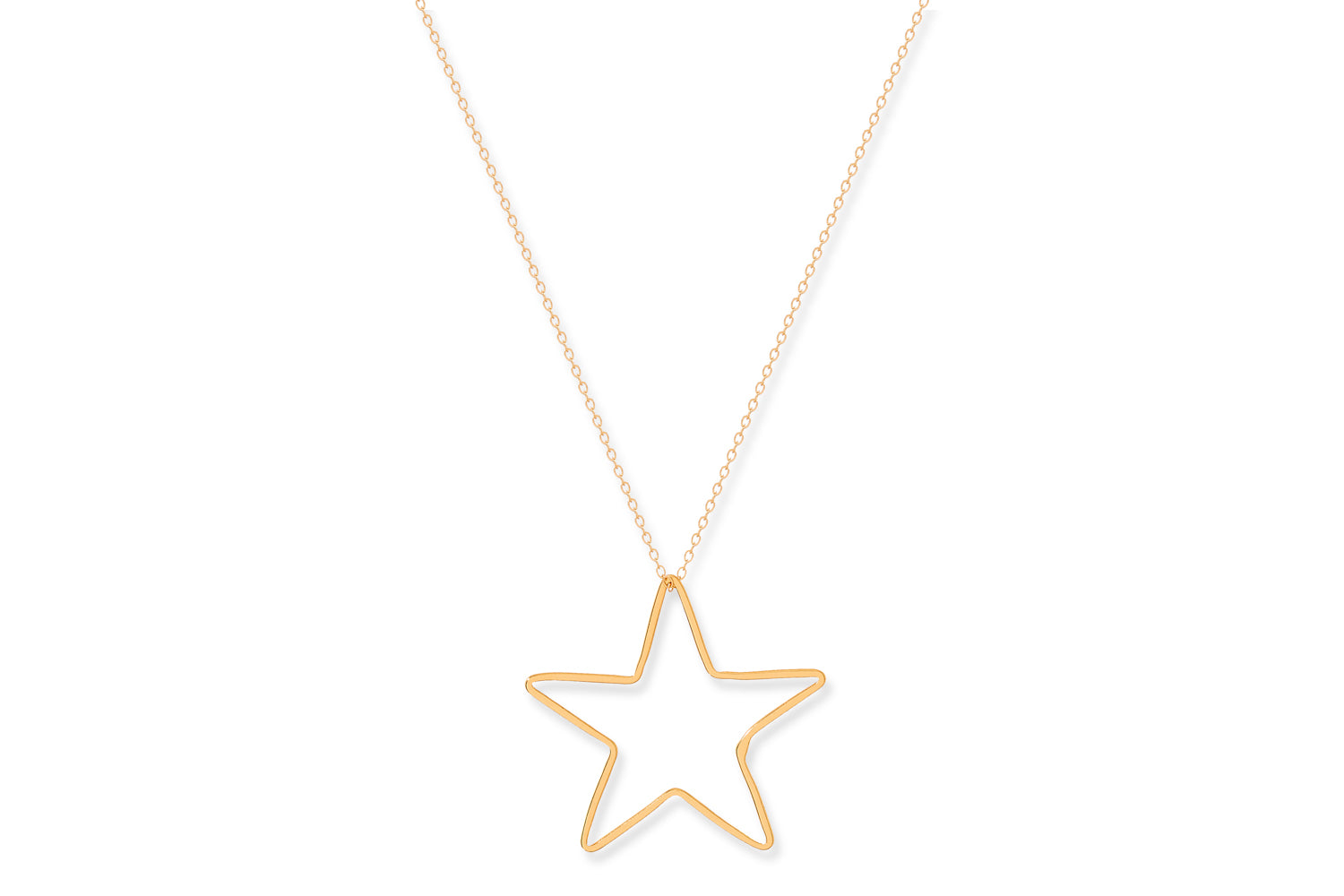 Fino Gold Star Sterling Silver Necklace #color-gold