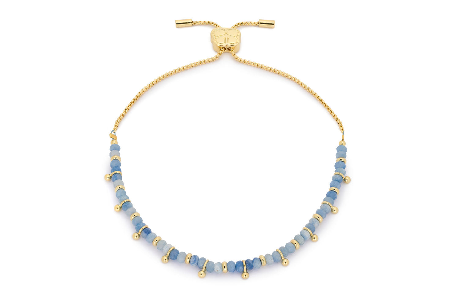 Abaco Blue Aventurine & Gold Bracelet Stack - Boho Betty
