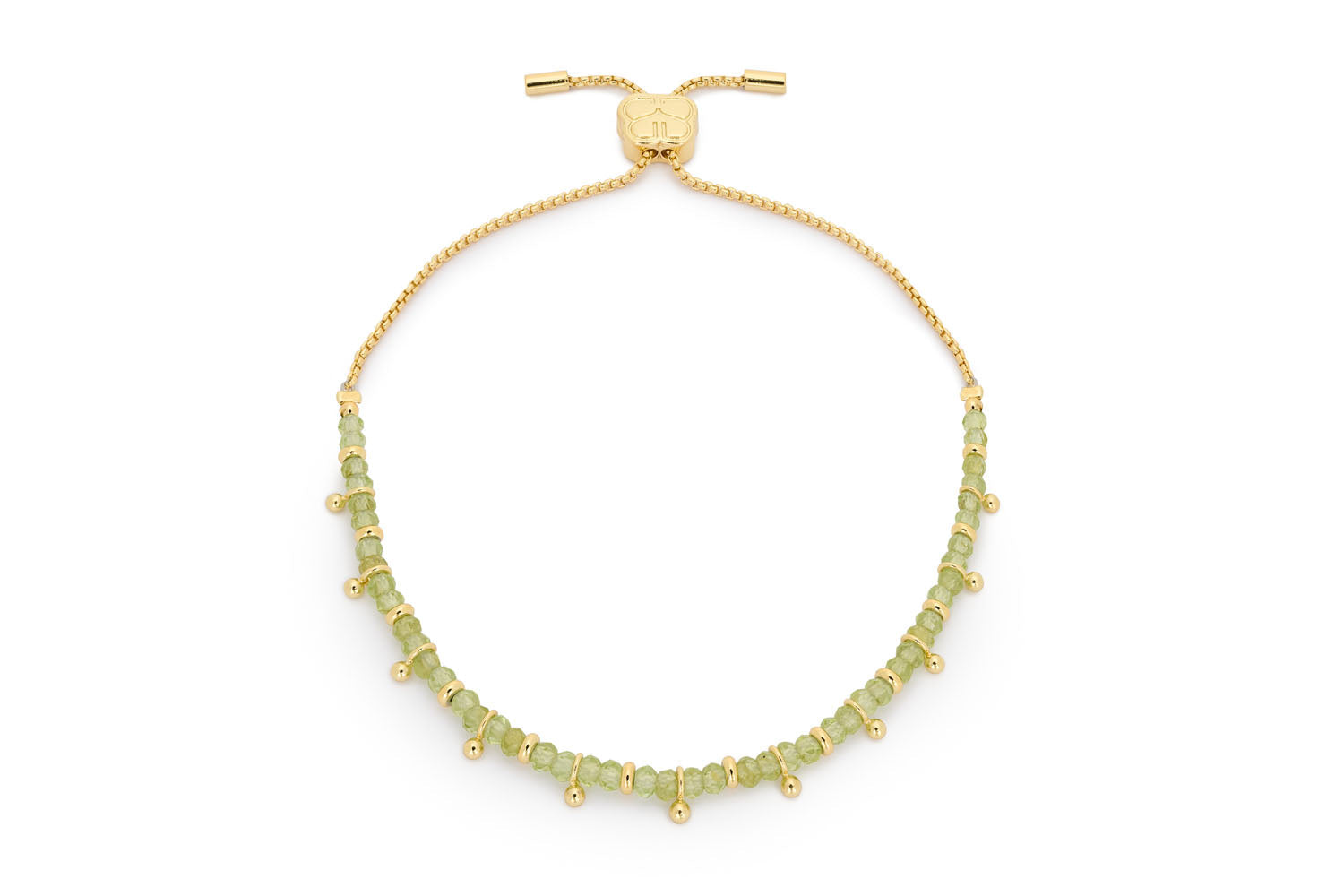 Moala Gold & Peridot Beaded Stacking Bracelet - Boho Betty USA