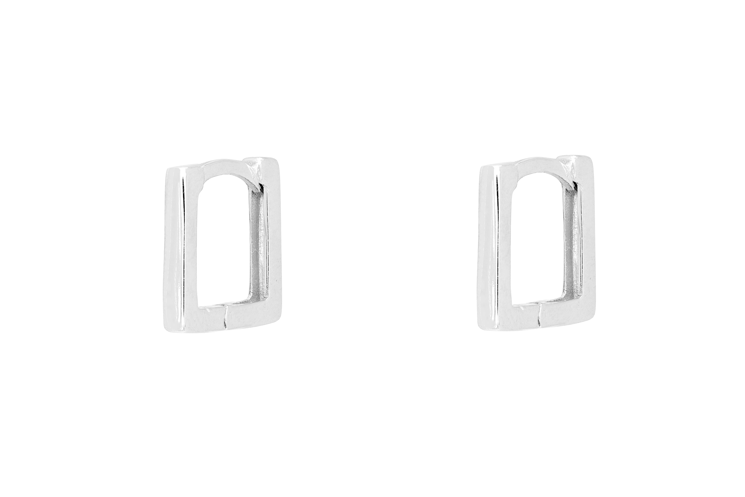 Ortega Silver Huggie Earrings