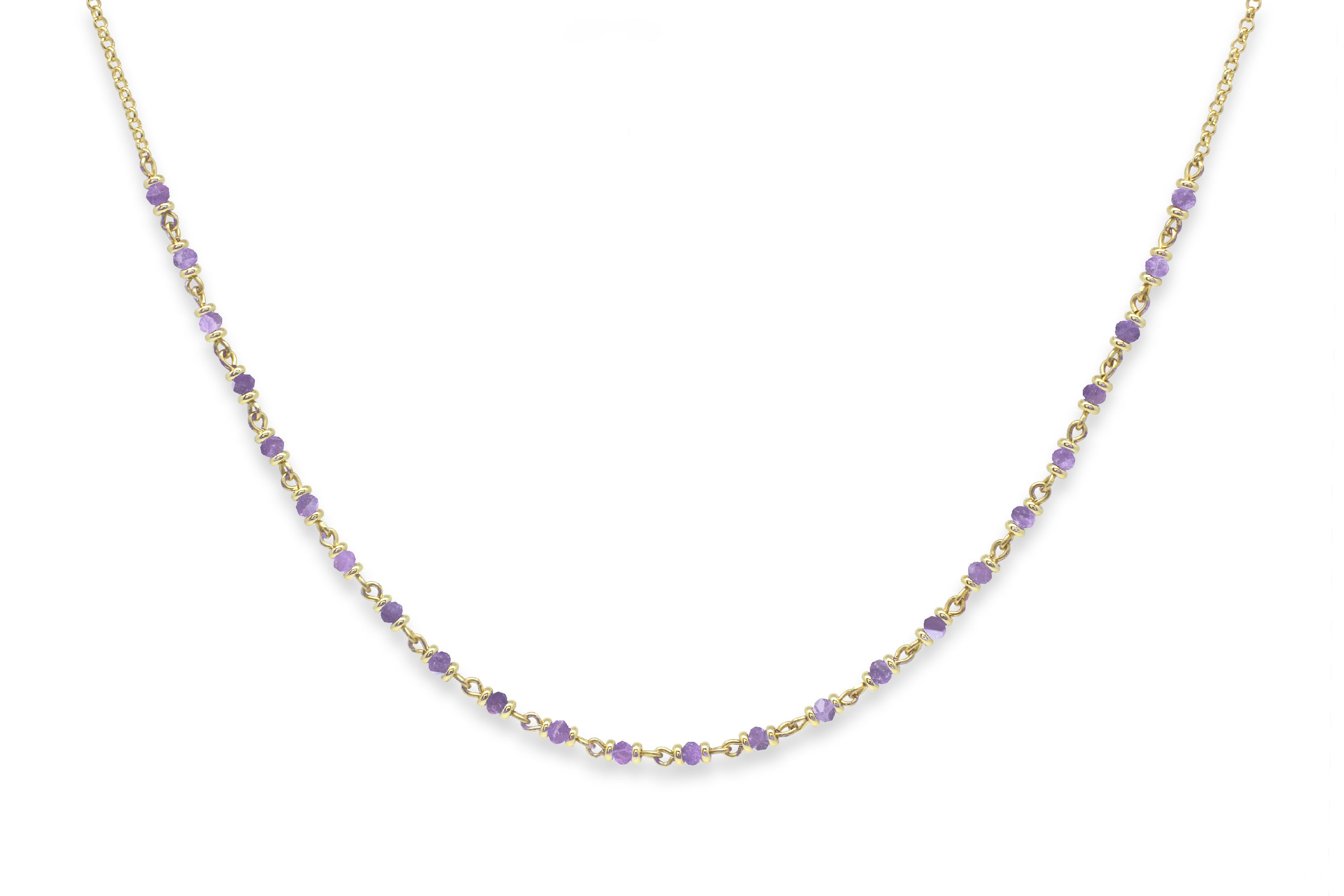 Panacea Amethyst Gold Gemstone Necklace