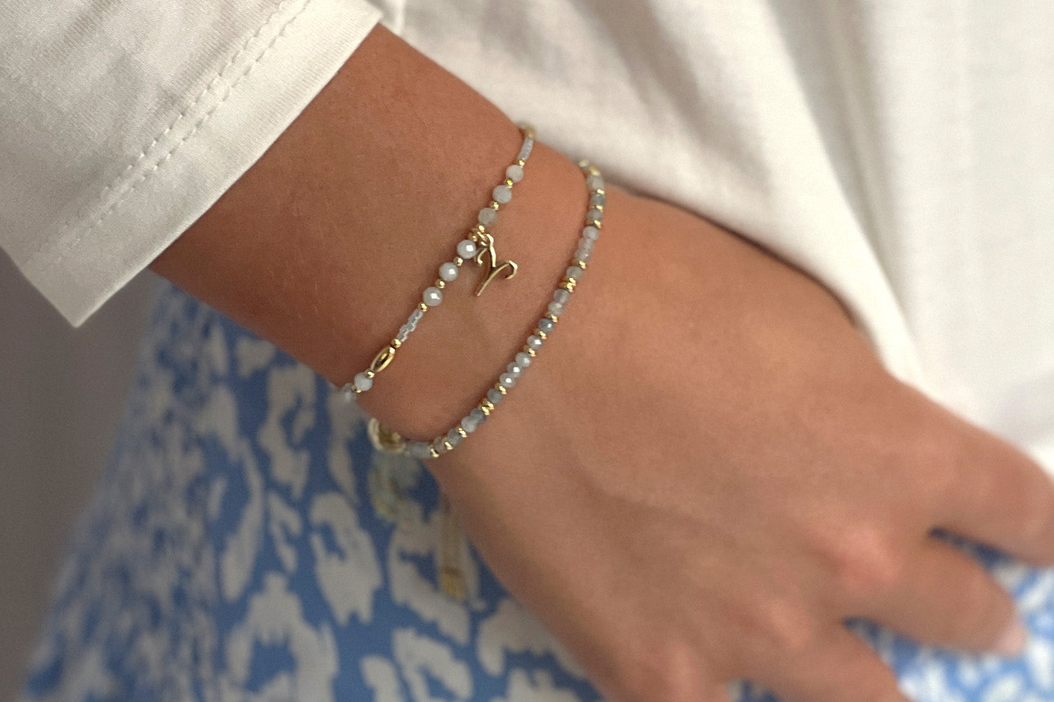 Serenity Aquamarine Bracelet Stack - NOT ON ORDER ? - Boho Betty