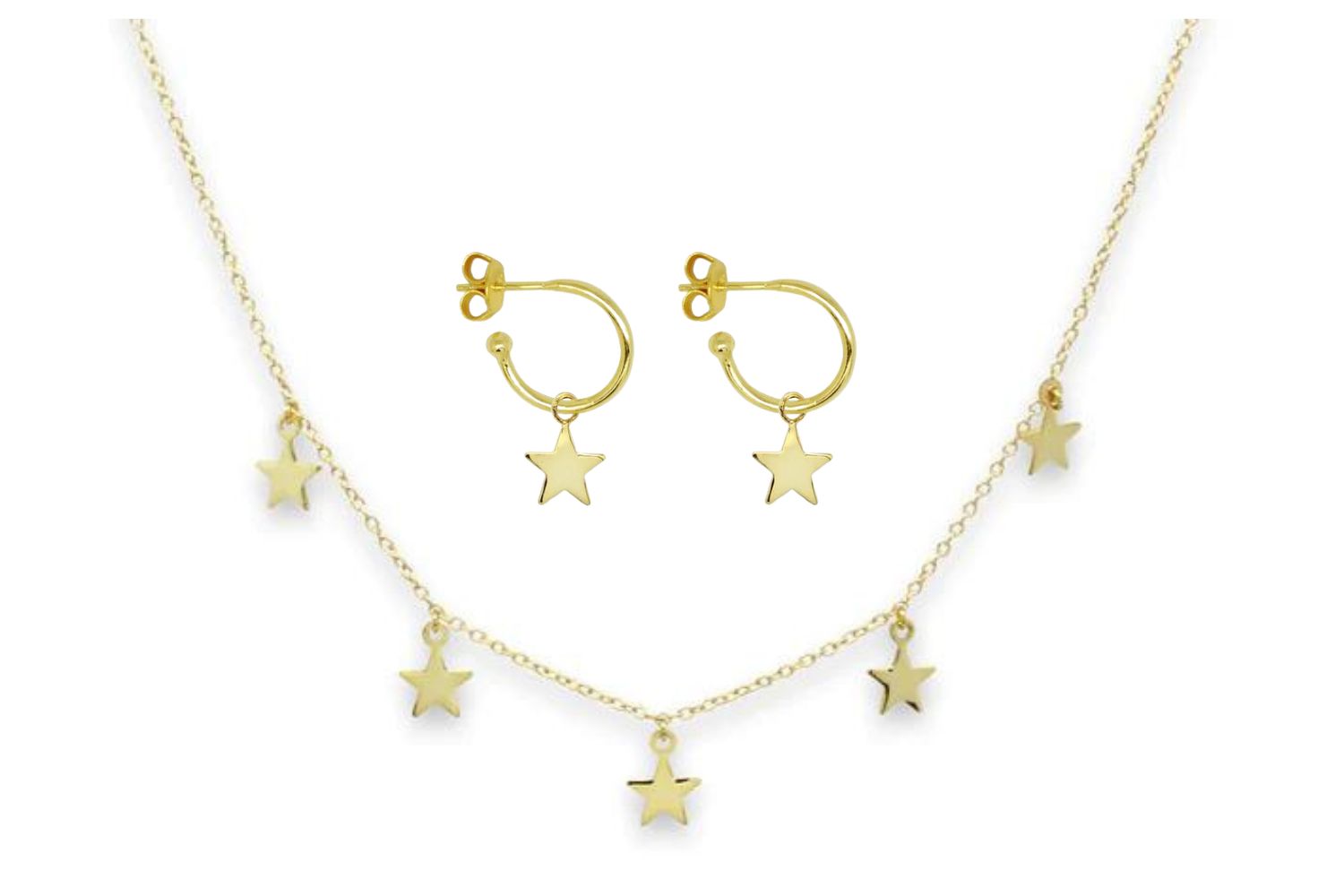 Asti Gold Necklace & Earring Gift Set - Boho Betty