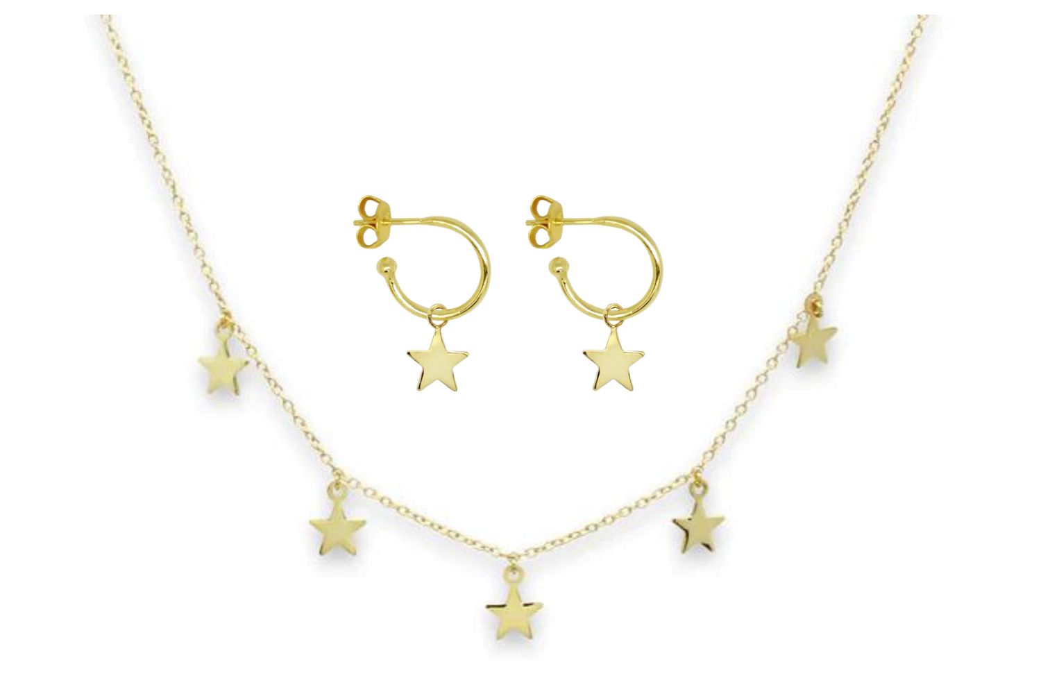 Asti Gold Necklace & Earring Gift Set - Boho Betty