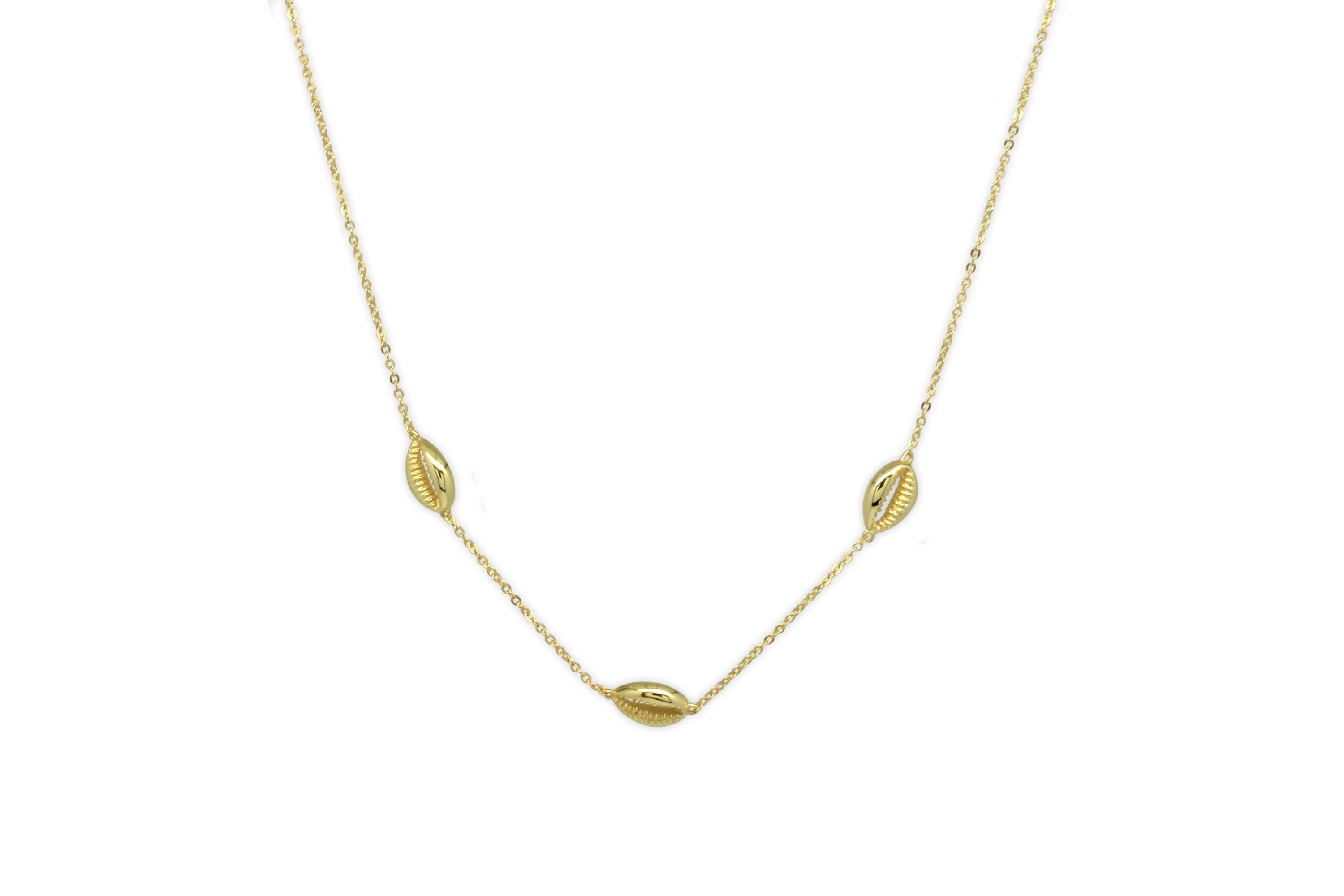 Paloma Gold Triple Shell Choker - Boho Betty