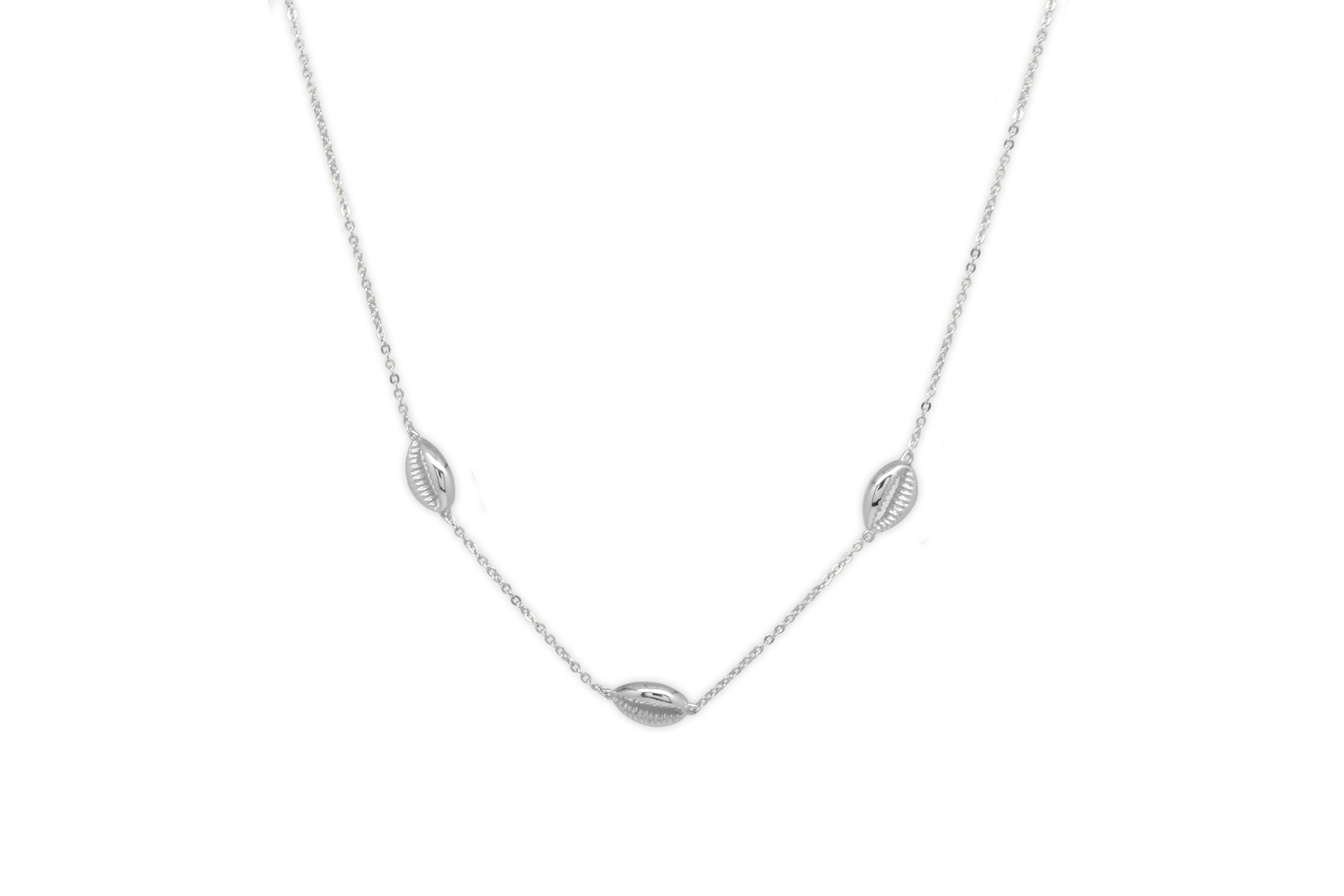 Paloma Silver Triple Shell Choker - Boho Betty