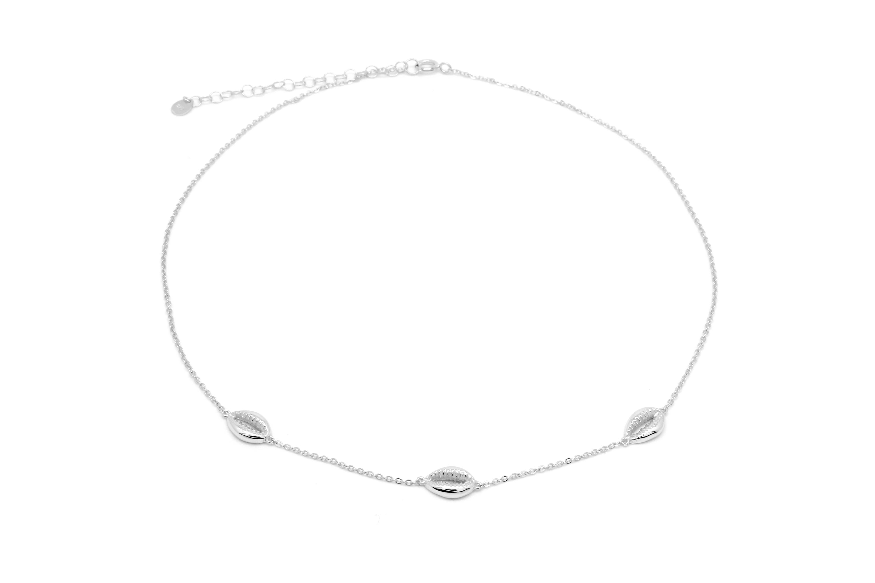 Paloma Silver Triple Shell Choker - Boho Betty