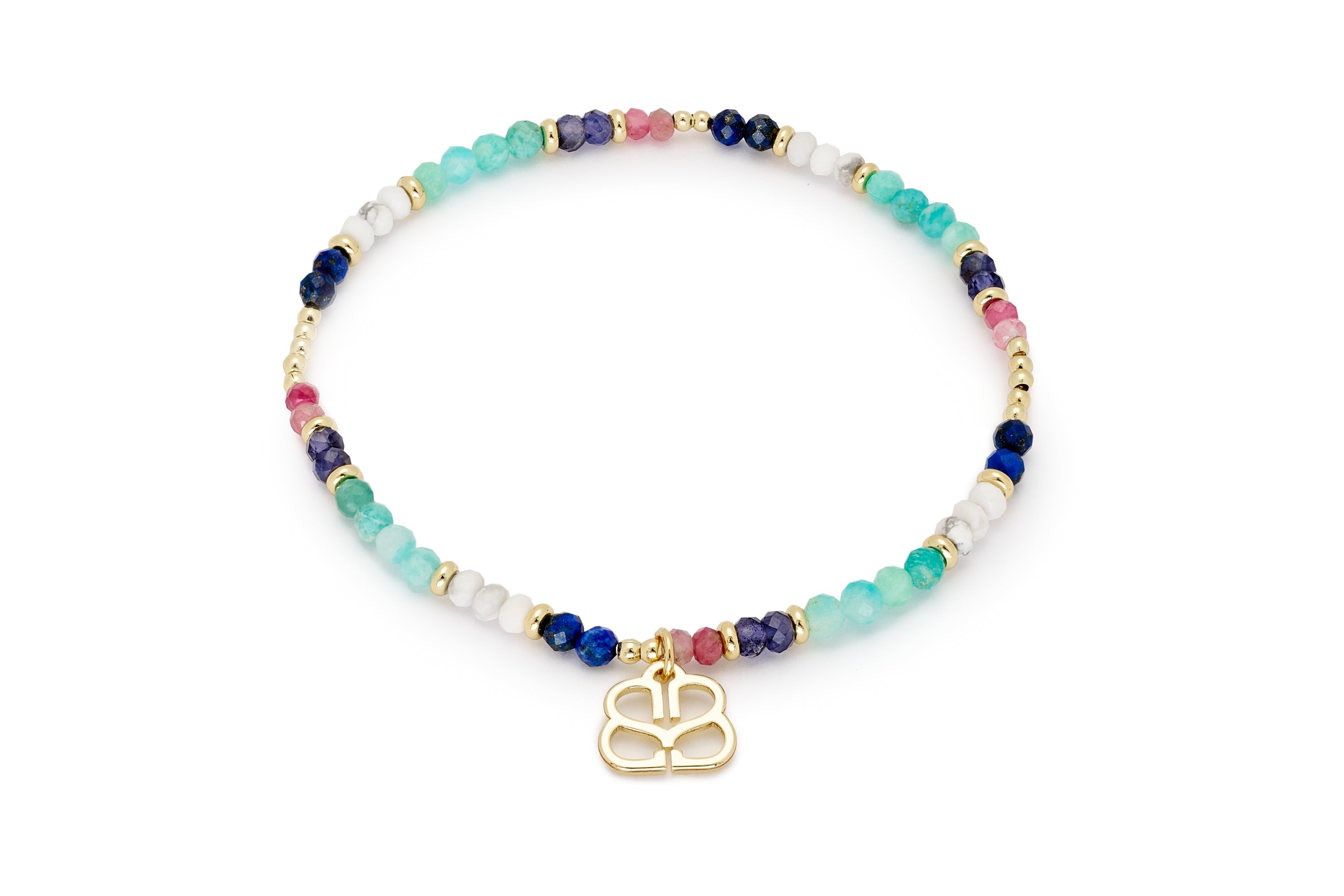 Dash Multi Gemstone Stretch Bracelet