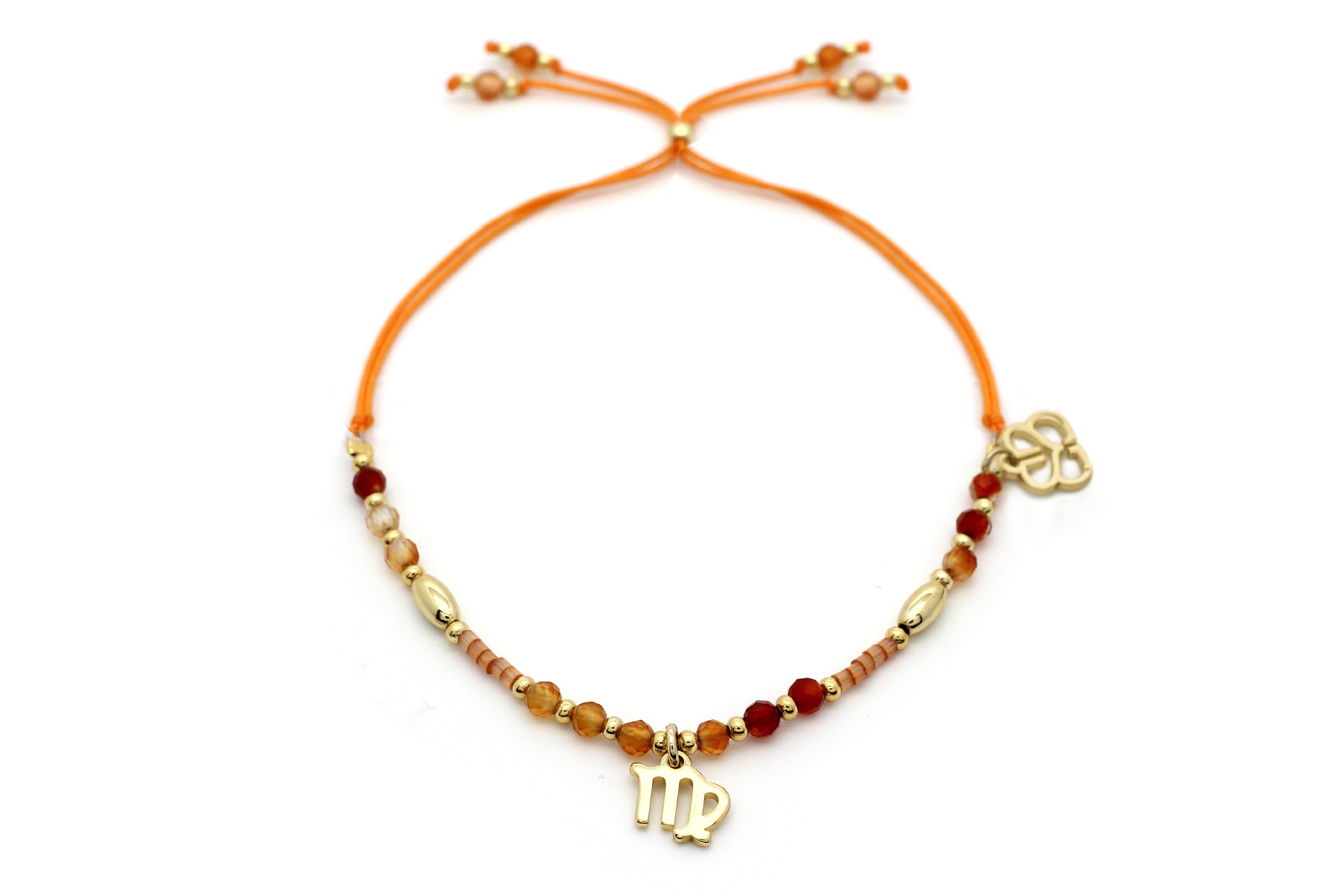 Virgo Zodiac Gemstone Gold Bracelet - Boho Betty