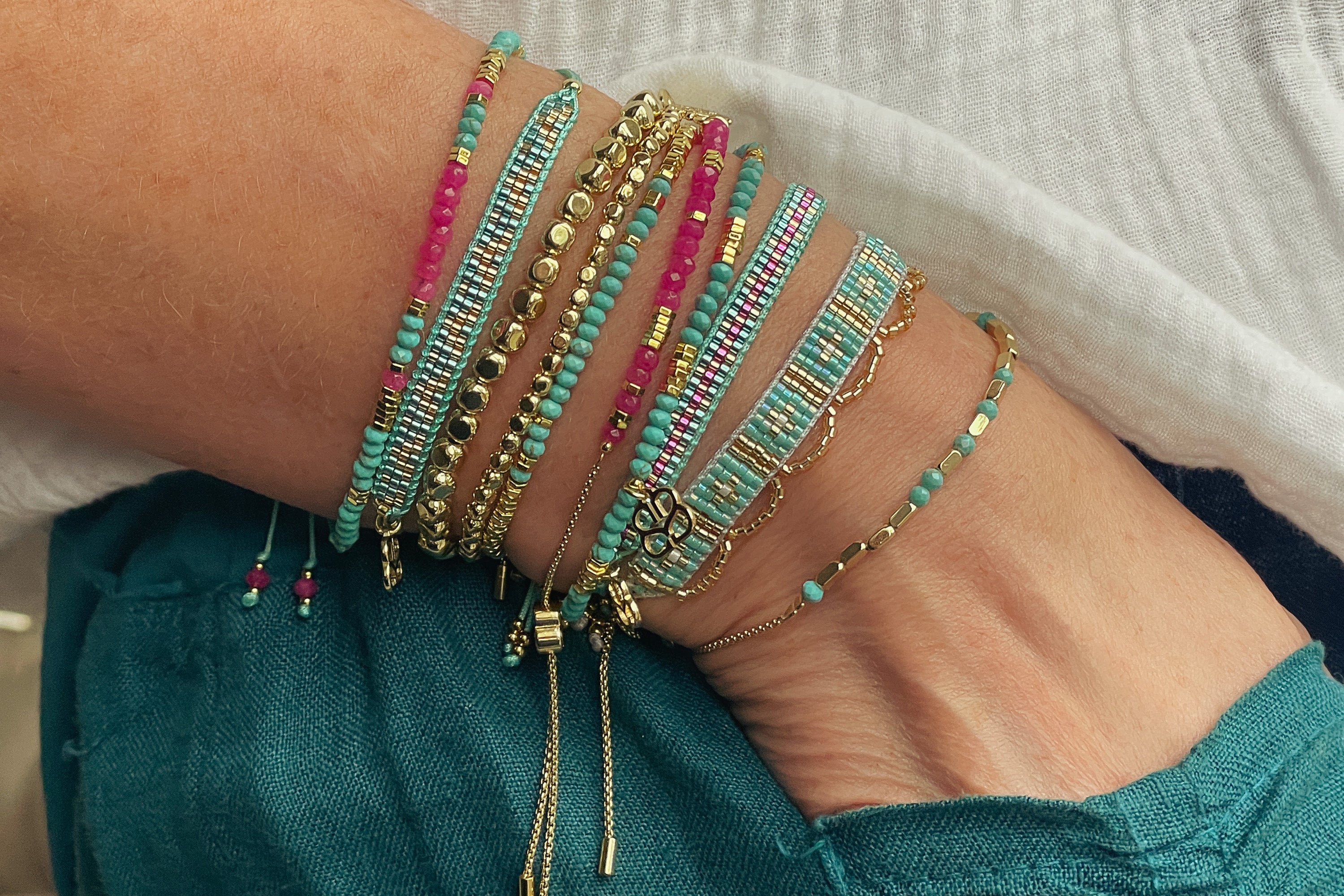 Freedom Turquoise Beaded Friendship Bracelet - Boho Betty USA