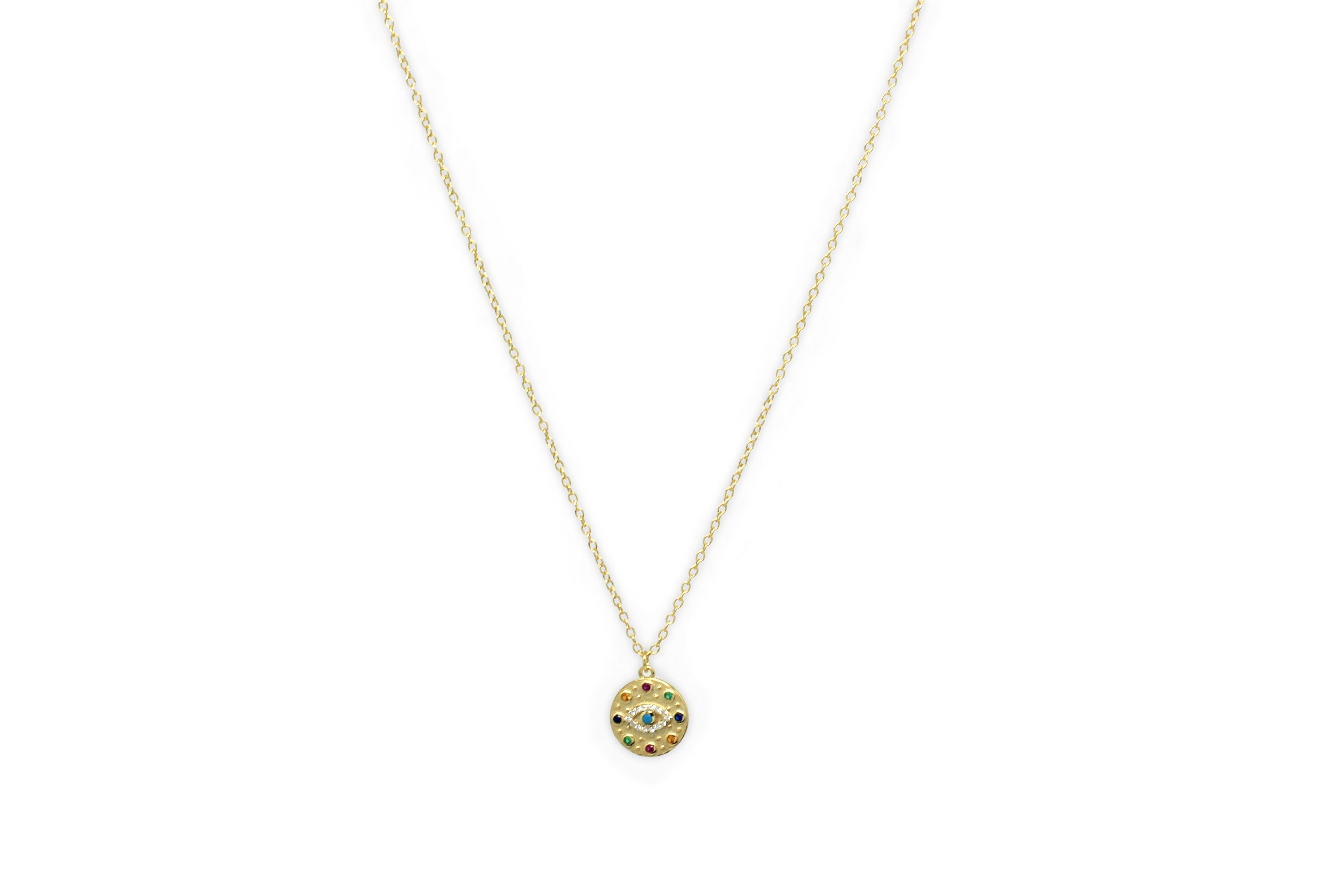 Bramble Gold CZ Evil Eye Necklace - Boho Betty USA