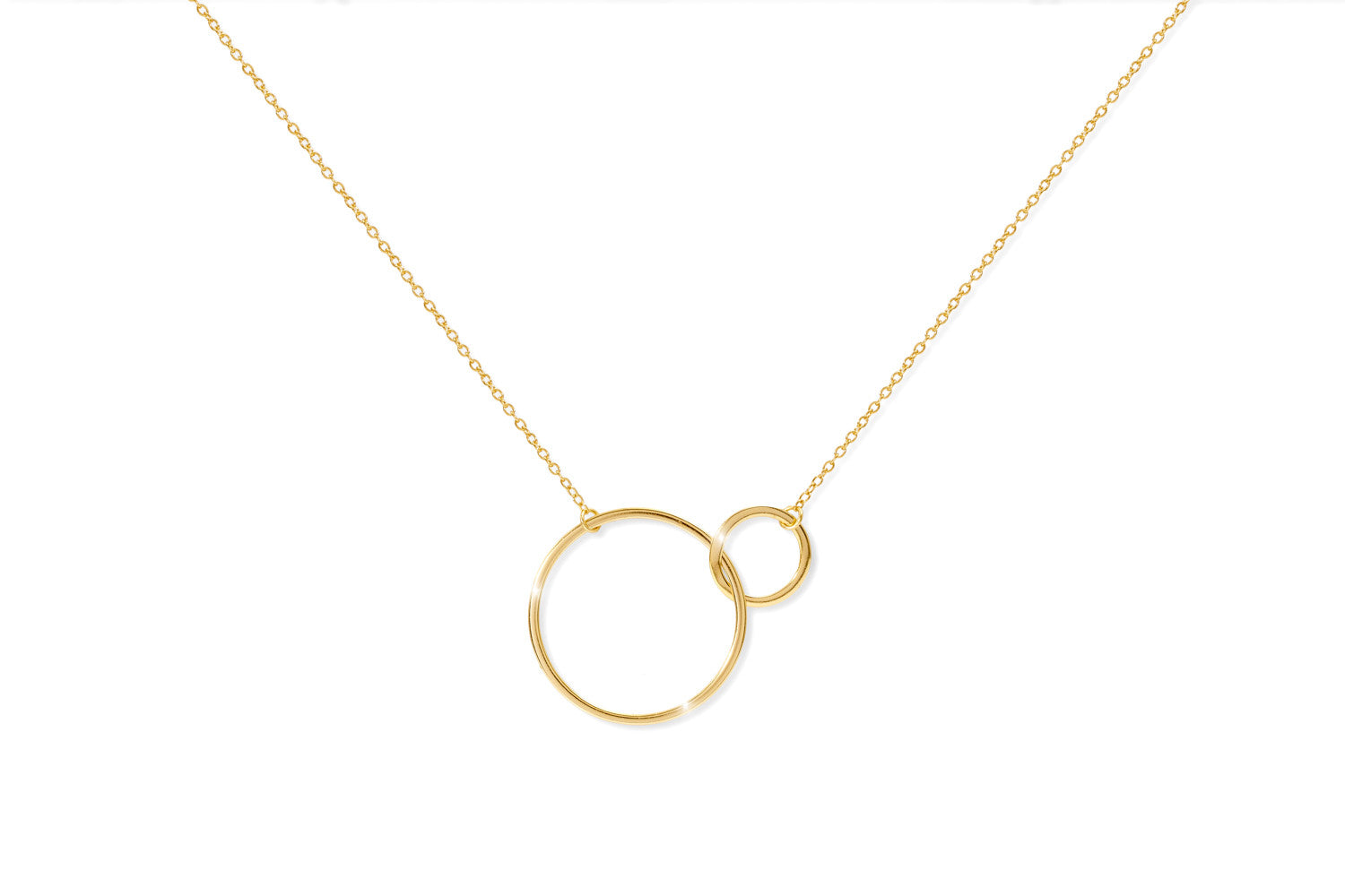 Claret Gold Interlocking Circle Necklace - Boho Betty