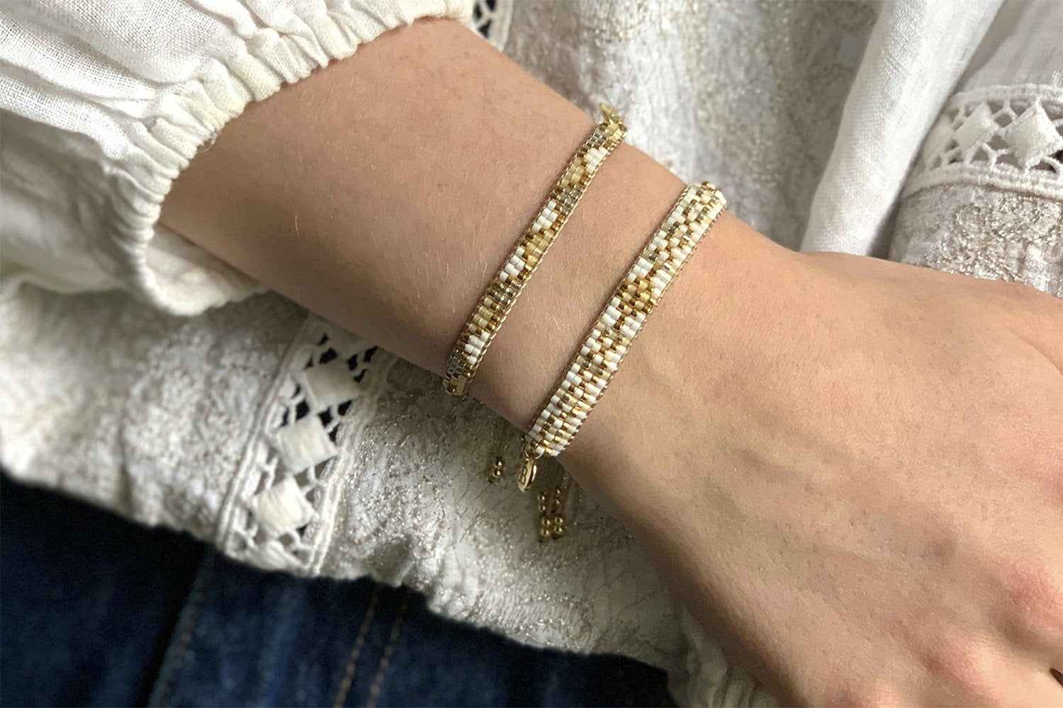 Matira Gold Beaded Friendship Bracelet - Boho Betty