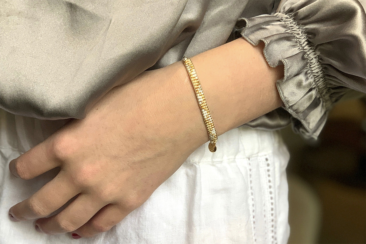 Wahiki Gold Beaded Friendship Bracelet - Boho Betty