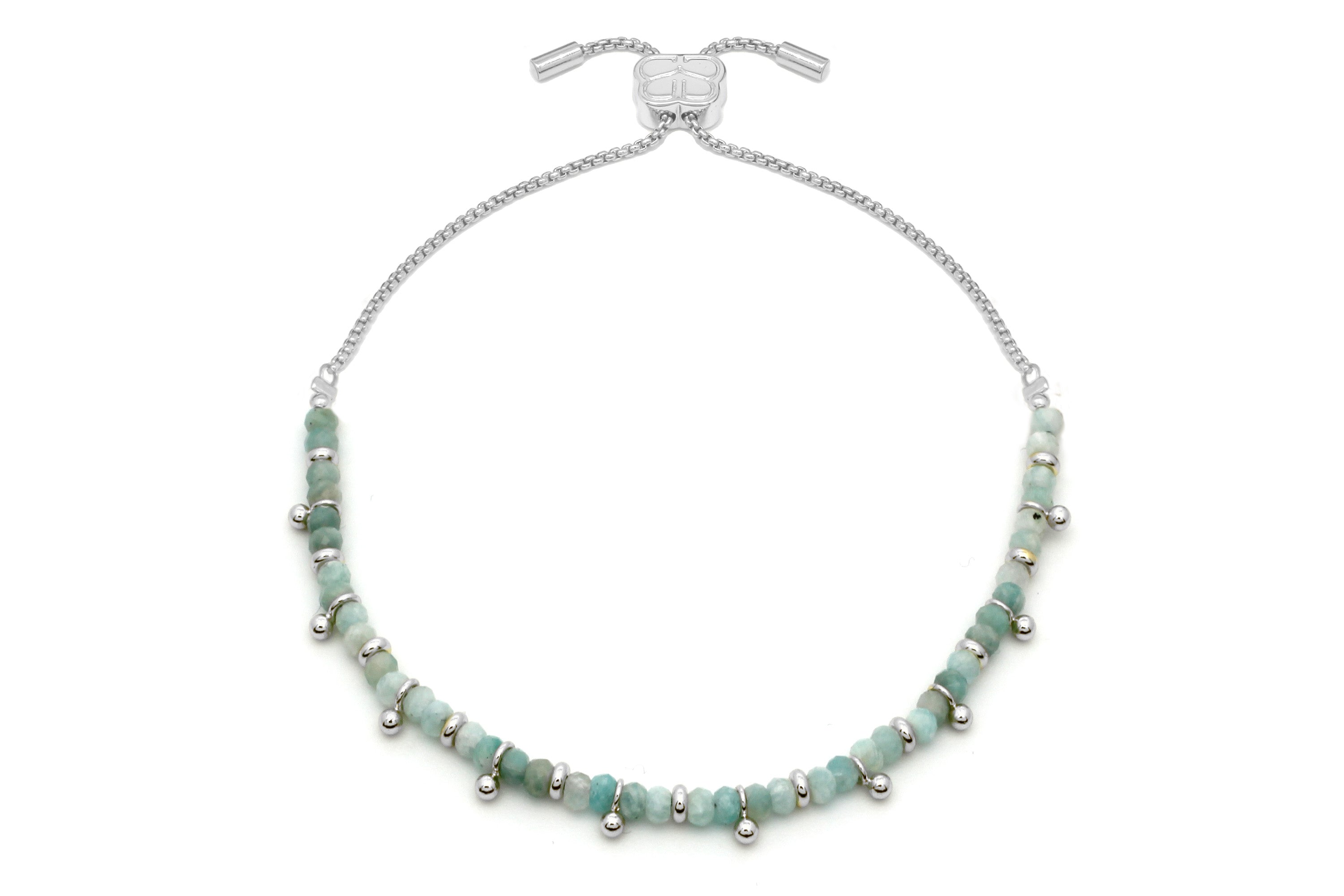 Harmony Amazonite Silver Bracelet - Boho Betty