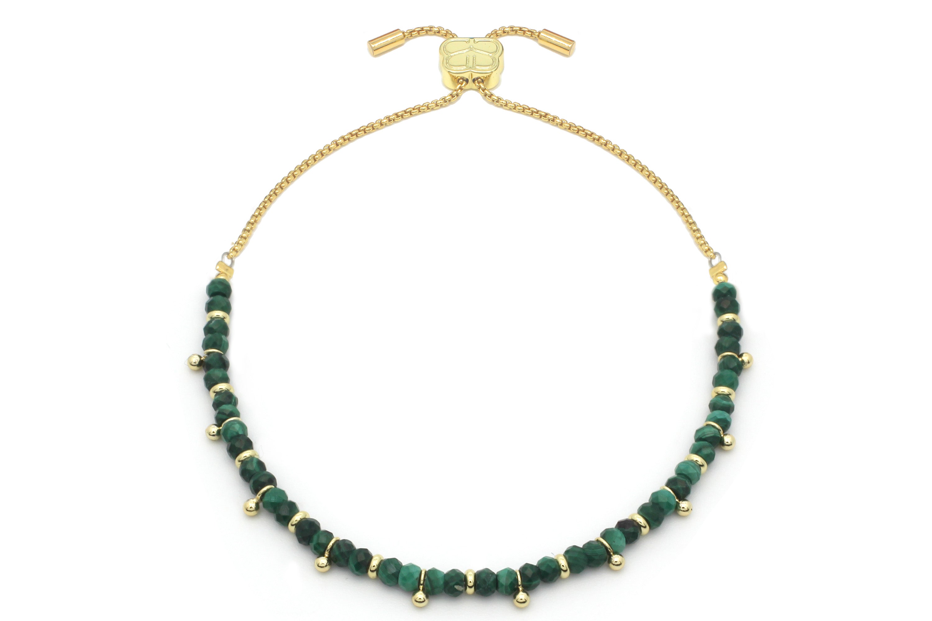 Harmony Malachite Gold Bracelet - Boho Betty