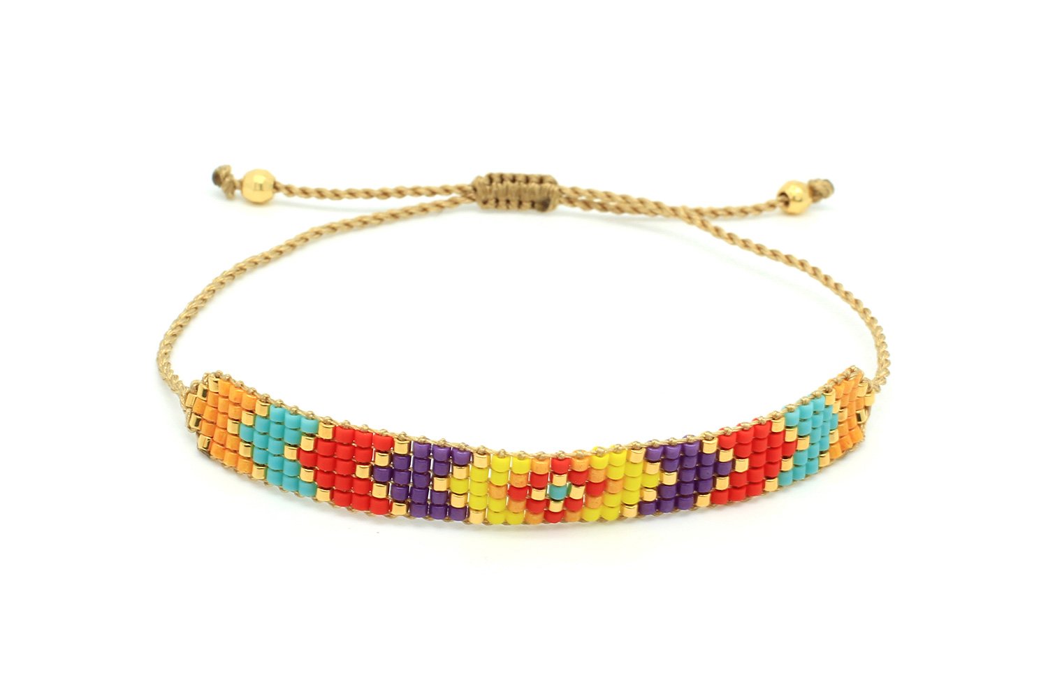 Shine 5 Row Multicolour Miyuki Bead Bracelet - Boho Betty USA