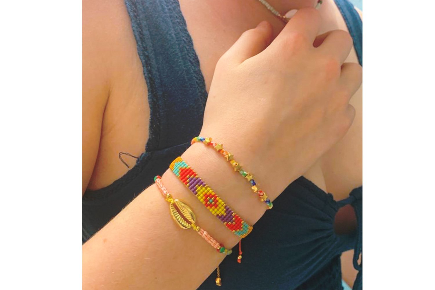 Clausena Multicolour Miyuki Bead Friendship Bracelet - Boho Betty USA