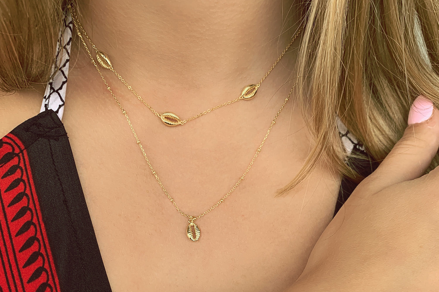 Paloma Gold Triple Shell Choker - Boho Betty