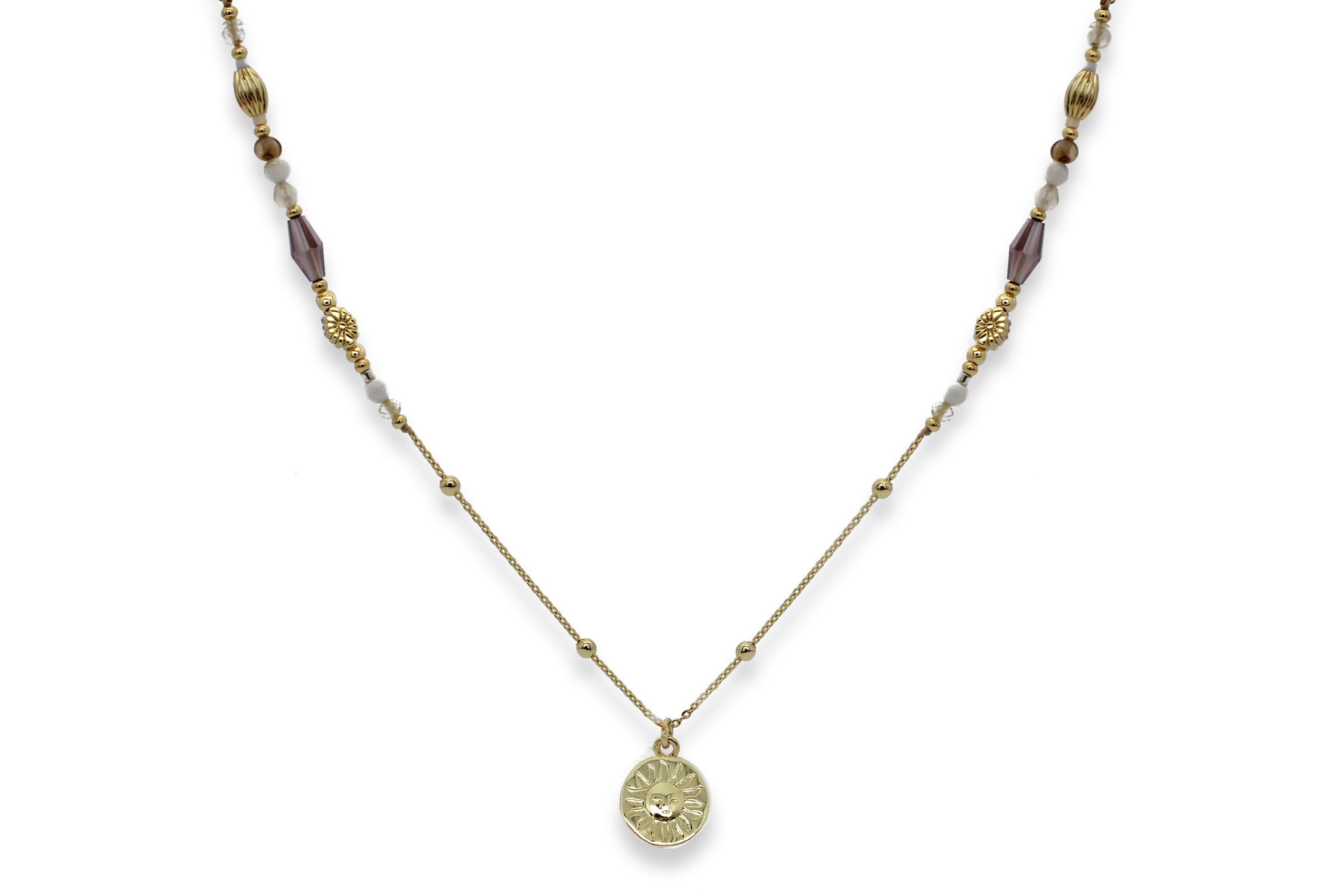 Sophia Gemstone Long necklace - Boho Betty