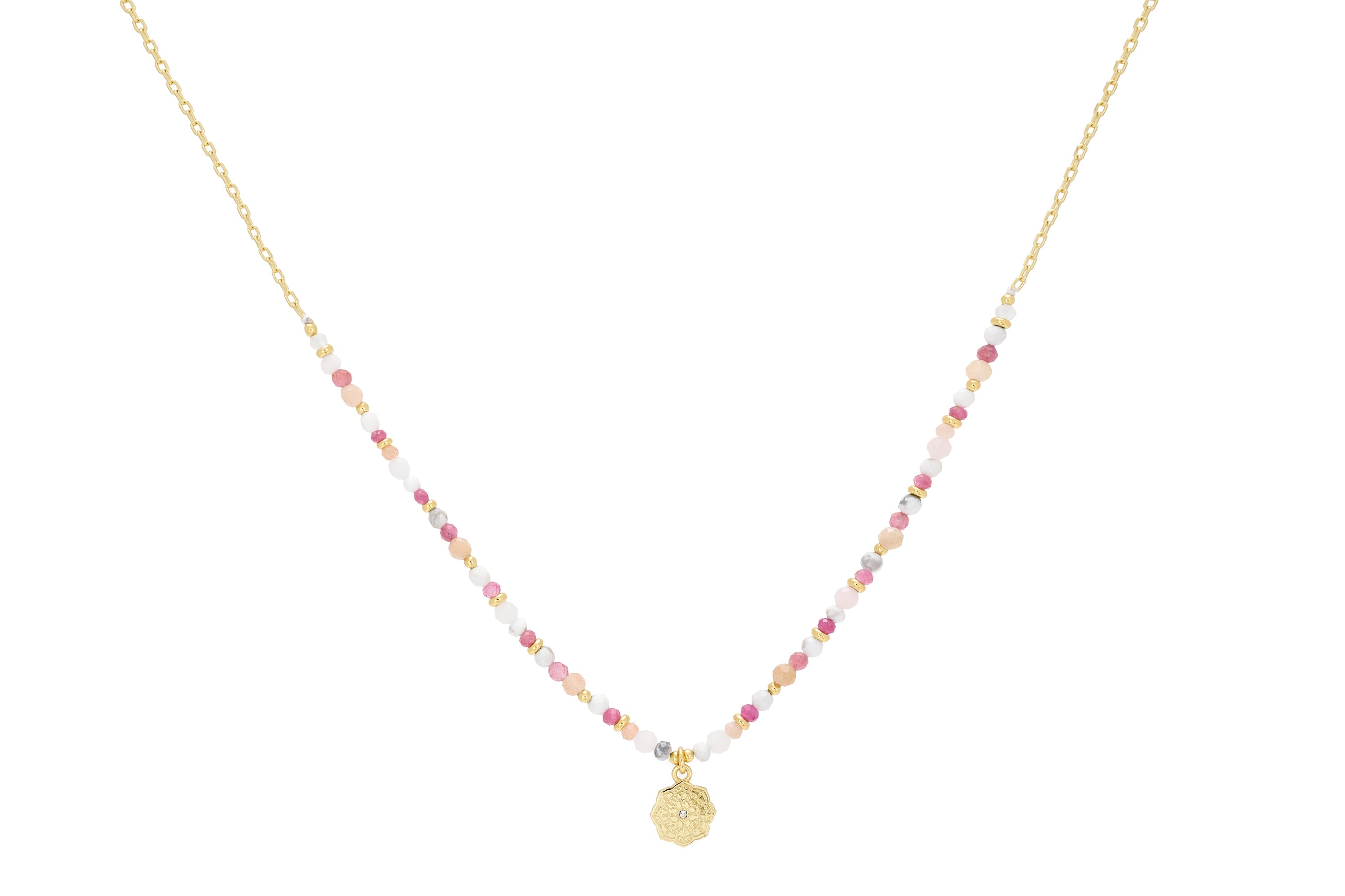 Darleen Pink Tourmailine Gemstone Necklace