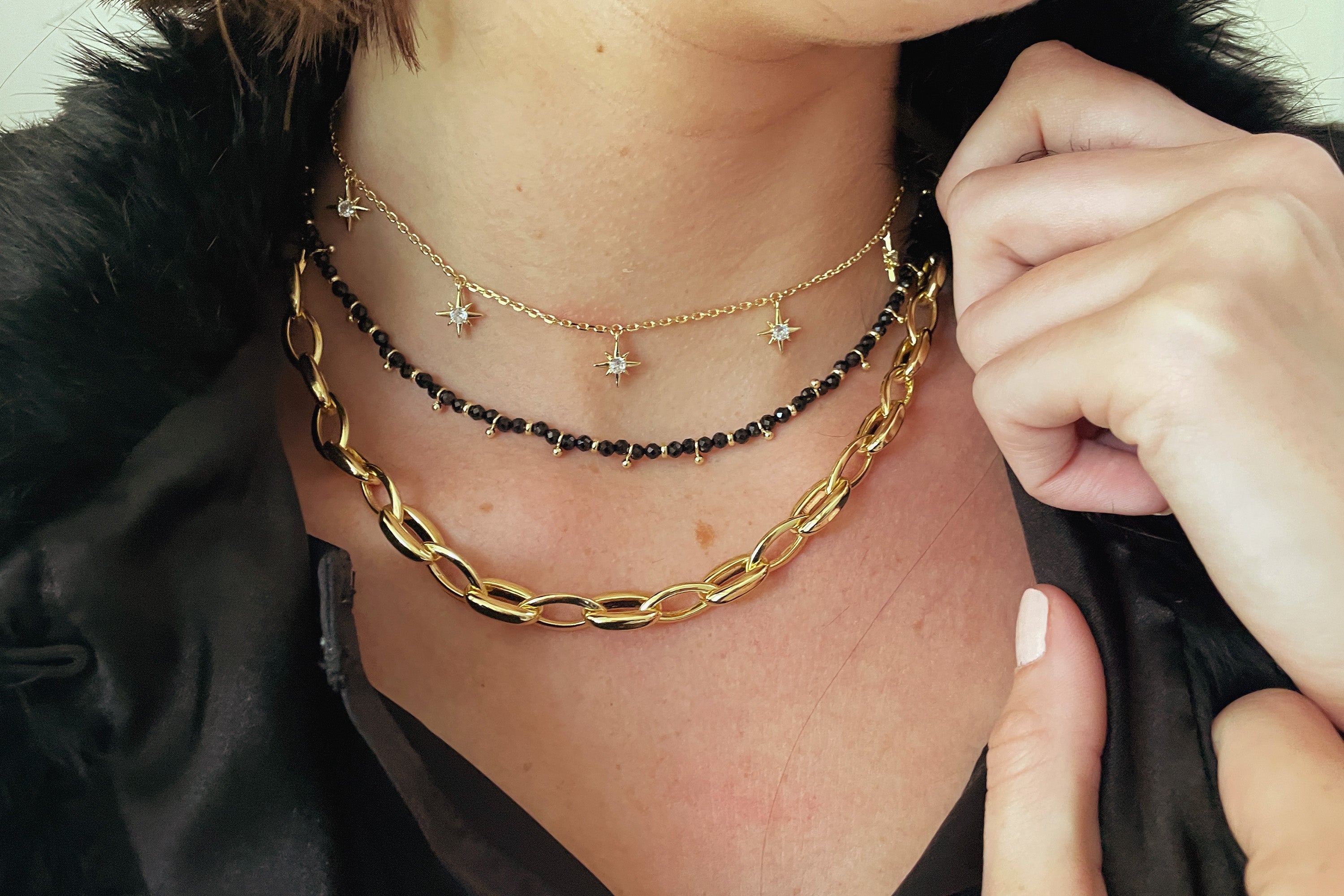Latone 5 Star Gold necklace - Boho Betty