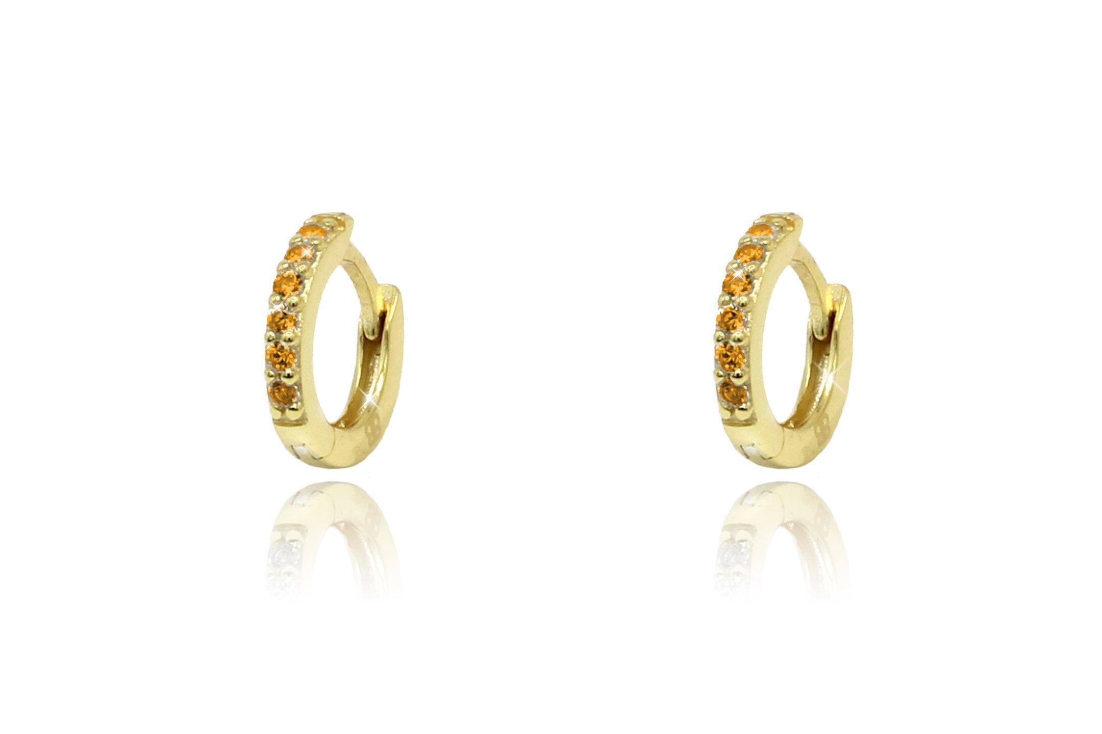 Reddy Citrine Huggies - Boho Betty