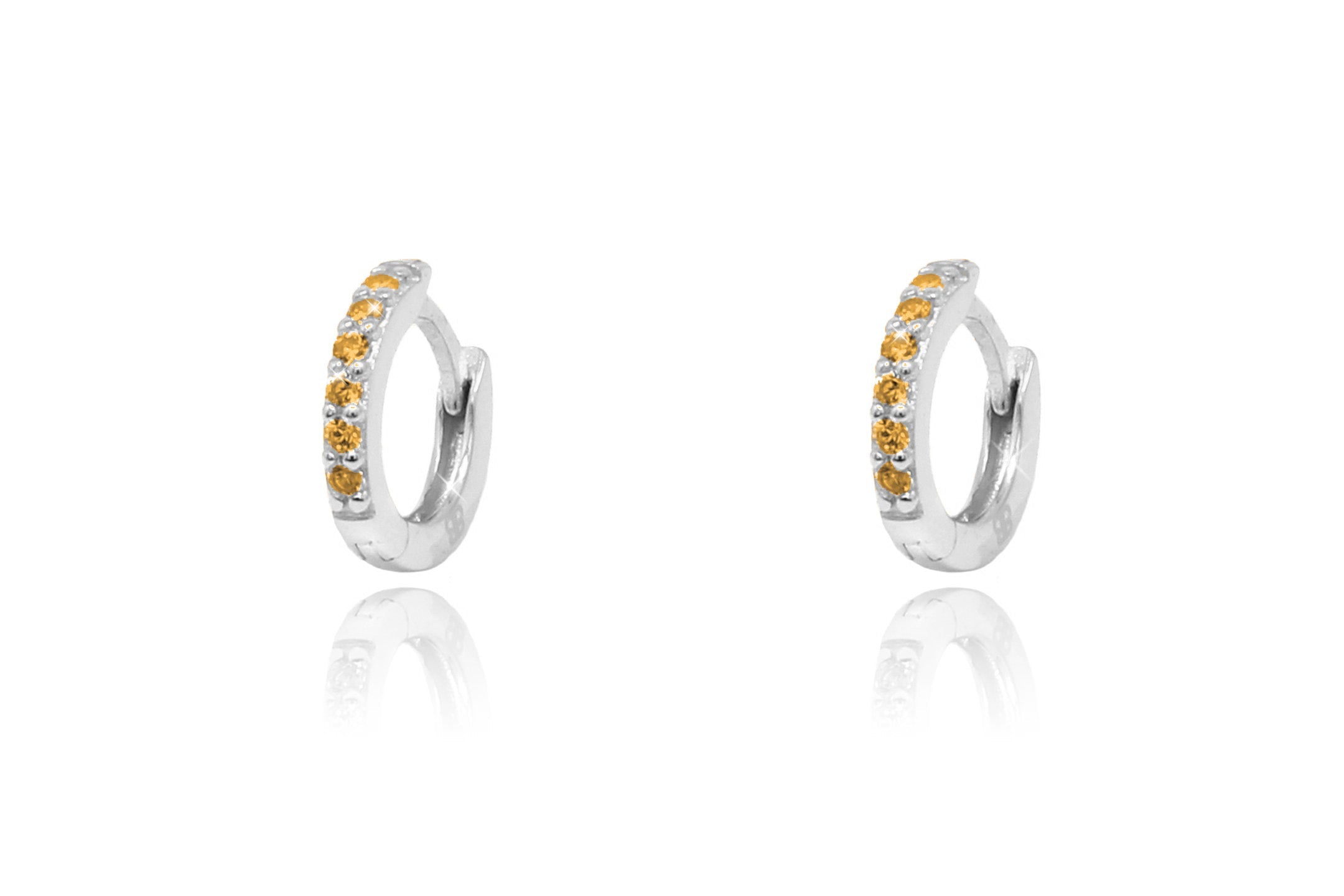 Reddy Citrine Huggies - Boho Betty