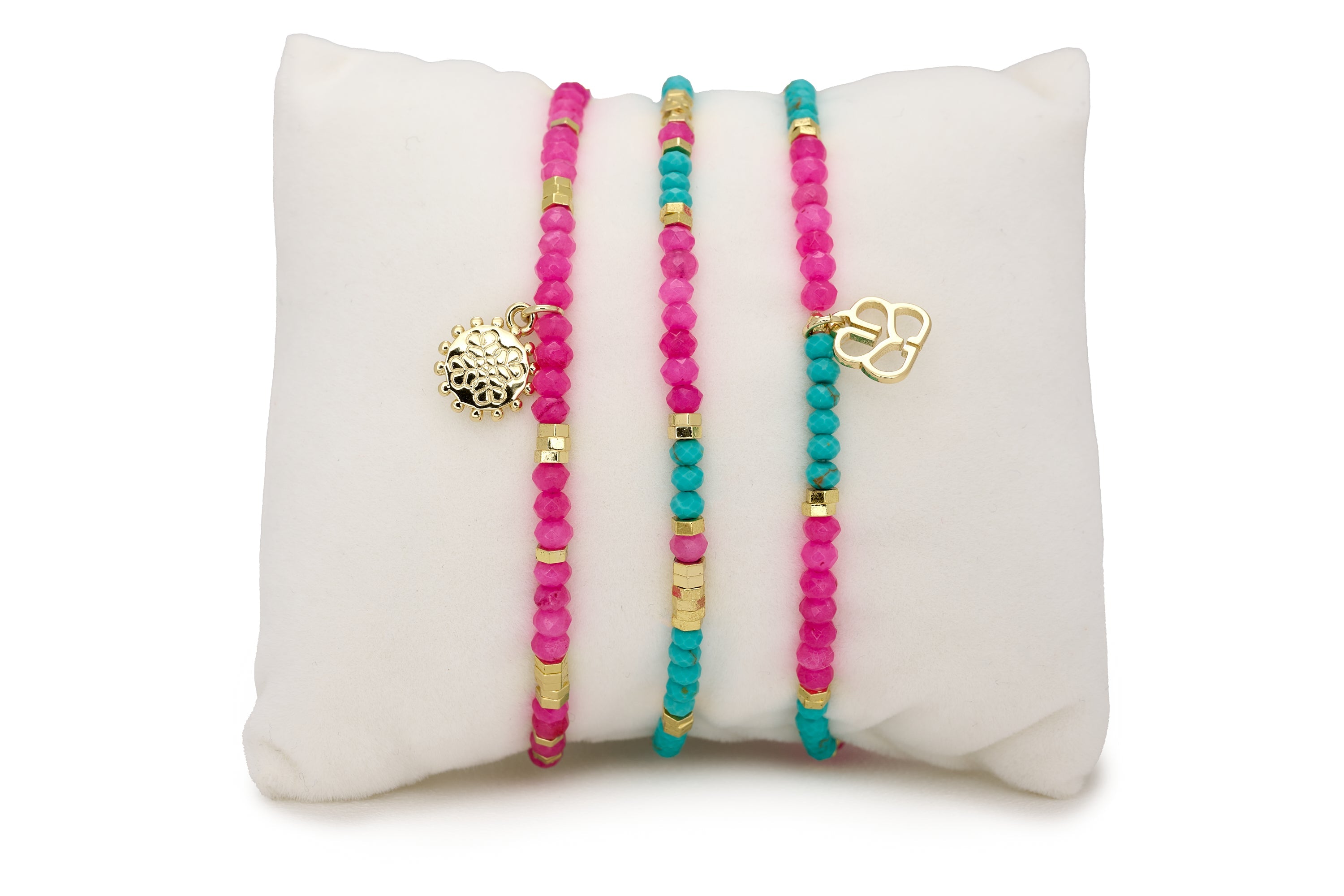 Allium 3 Layer Bracelet Stack - Boho Betty