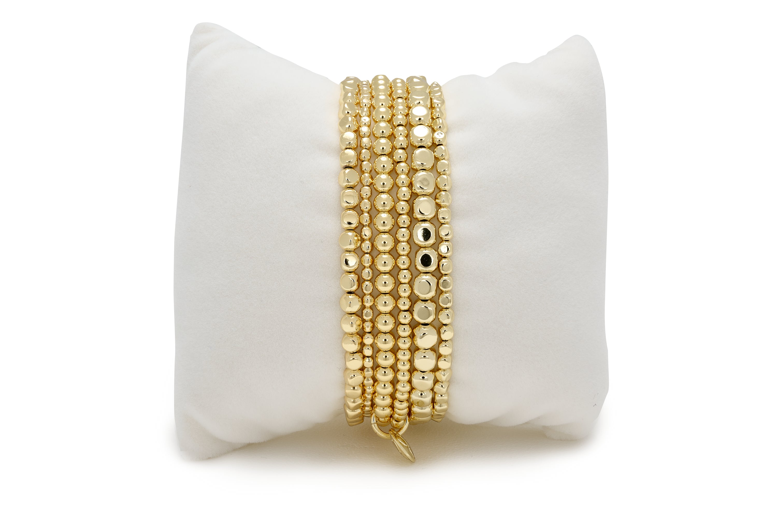 Lucerne Gold 6 Layered Bracelet Stack - Boho Betty USA