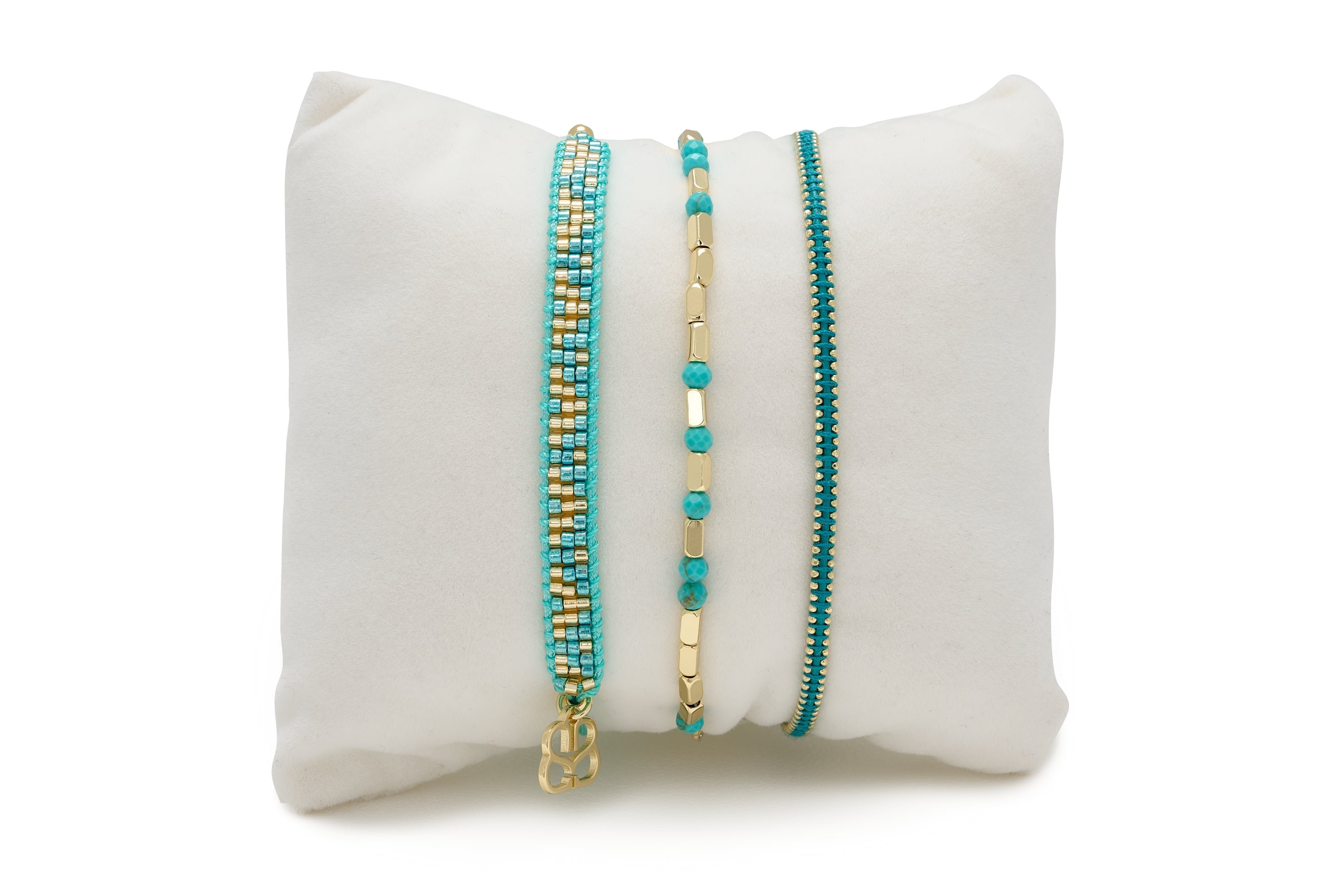 Tiffany Blue 3 Layer Stack Bracelet Stack