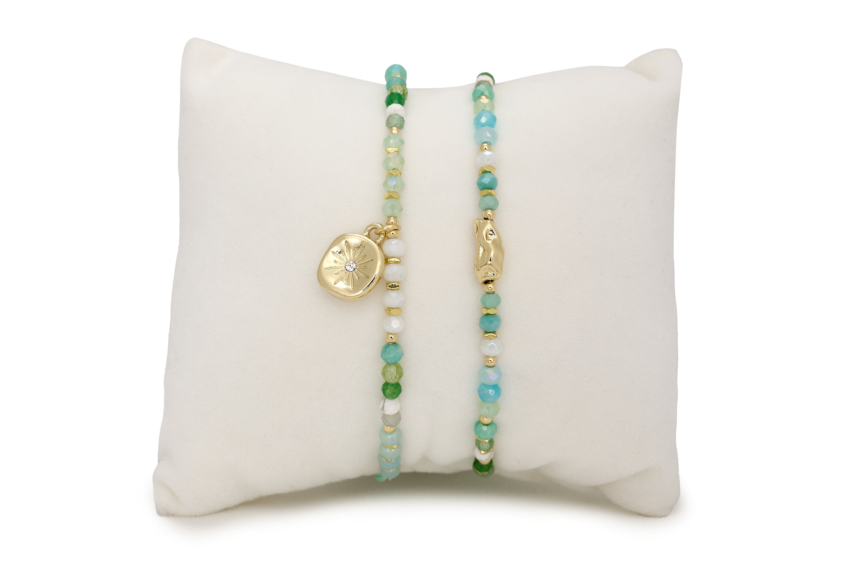 Aquatic 2 Layer Stack Bracelet Stack - Boho Betty