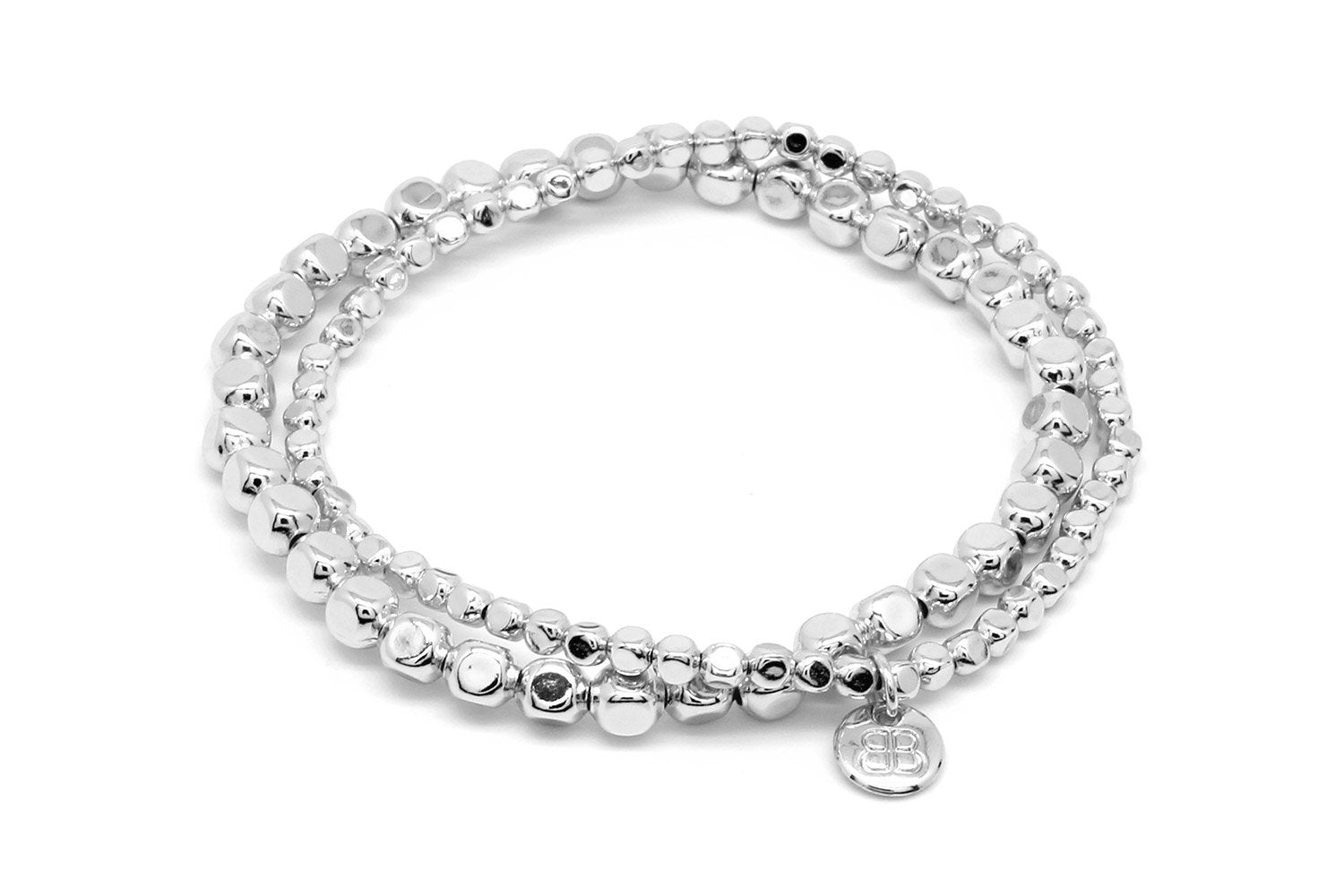 Sabal Major Silver Nugget Bracelet Set - Boho Betty