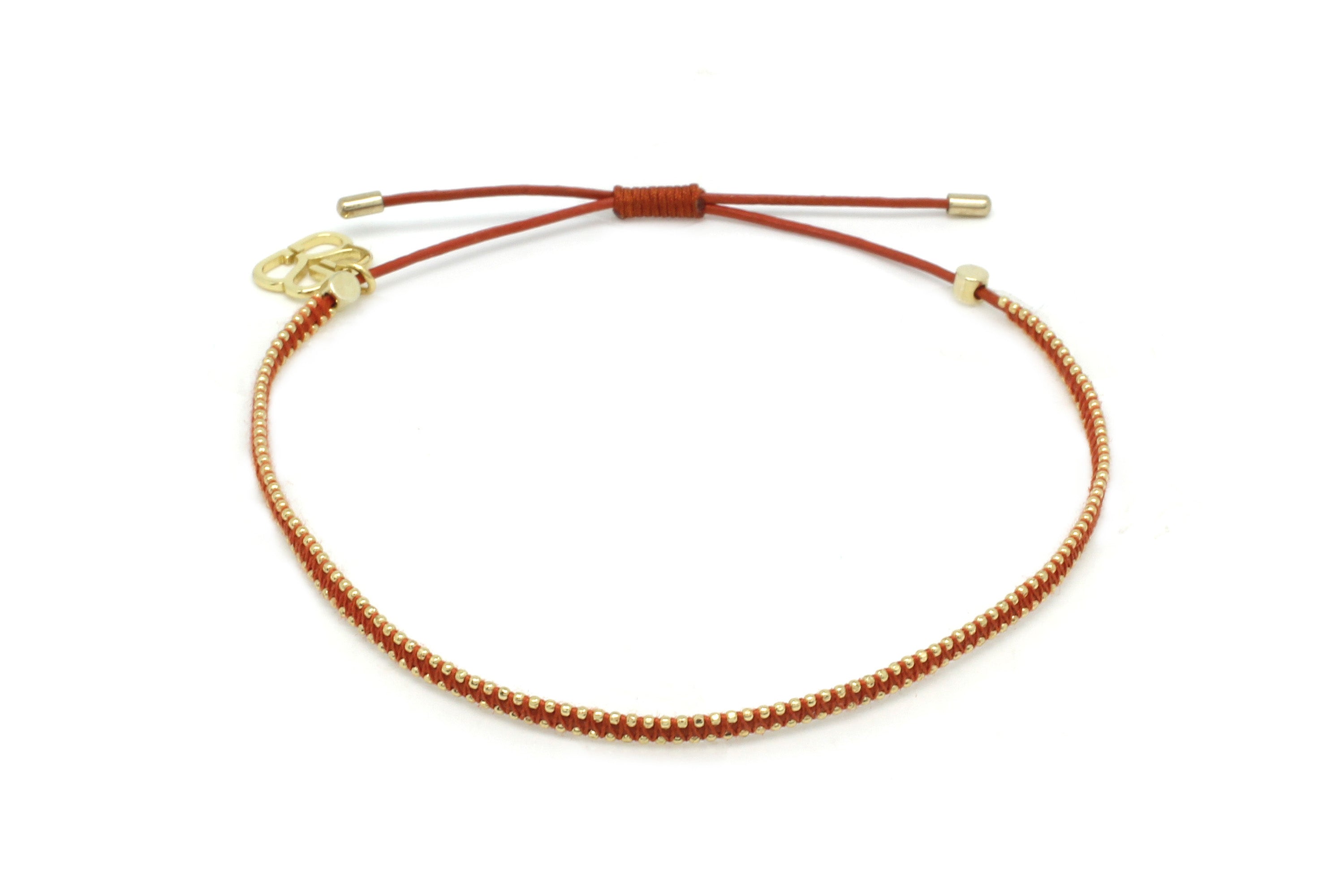 Euphonium Orange & Gold Woven Bracelet