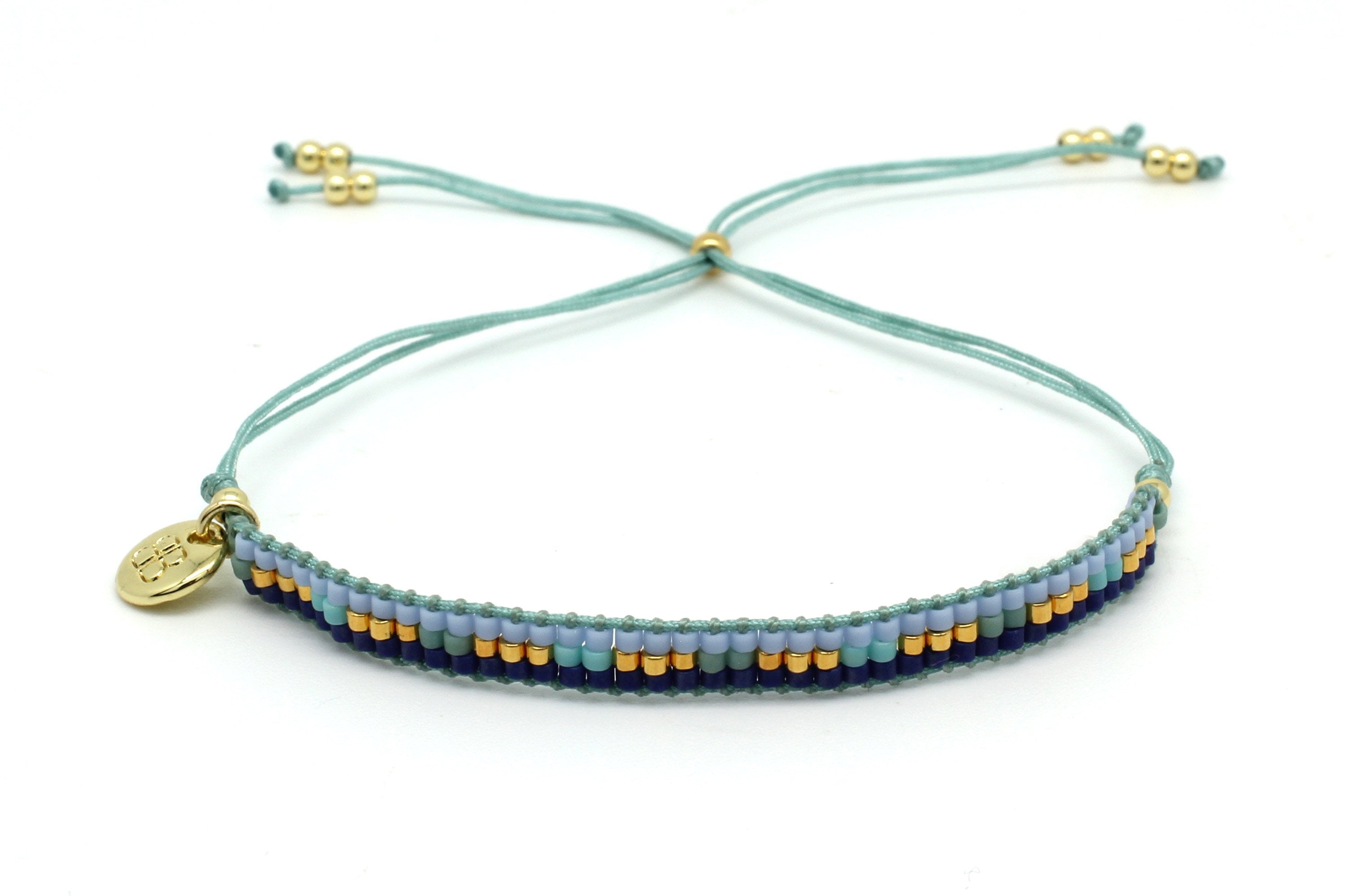 Fancy Blue Beaded Friendship Bracelet - Boho Betty