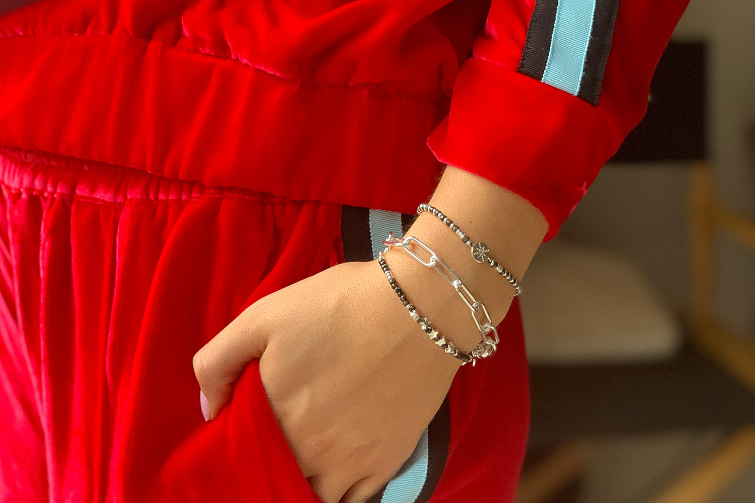 Ukelele Silver Chain Charm Bracelet - Boho Betty