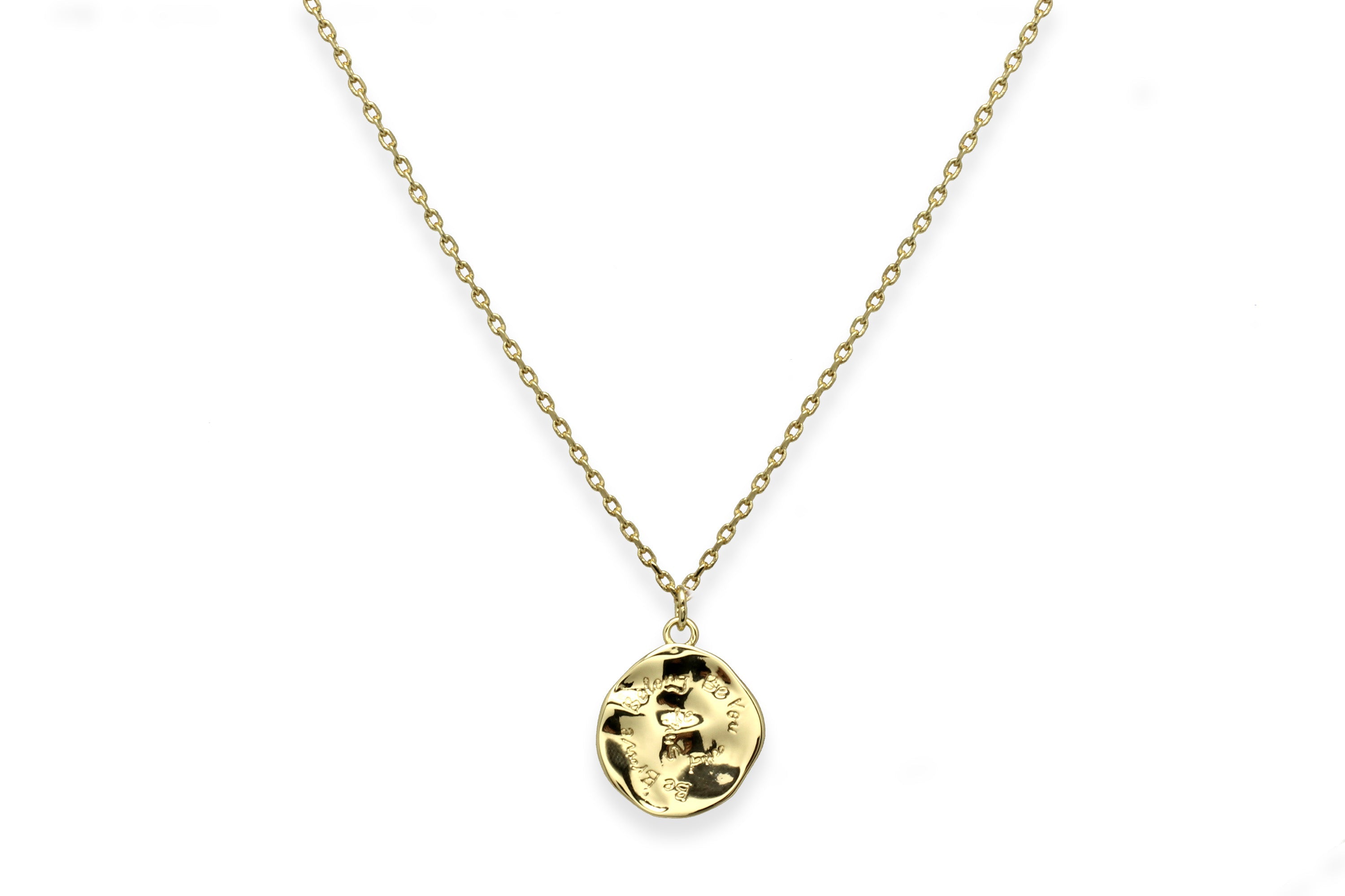 Gold 'Be You' Pendant Necklace