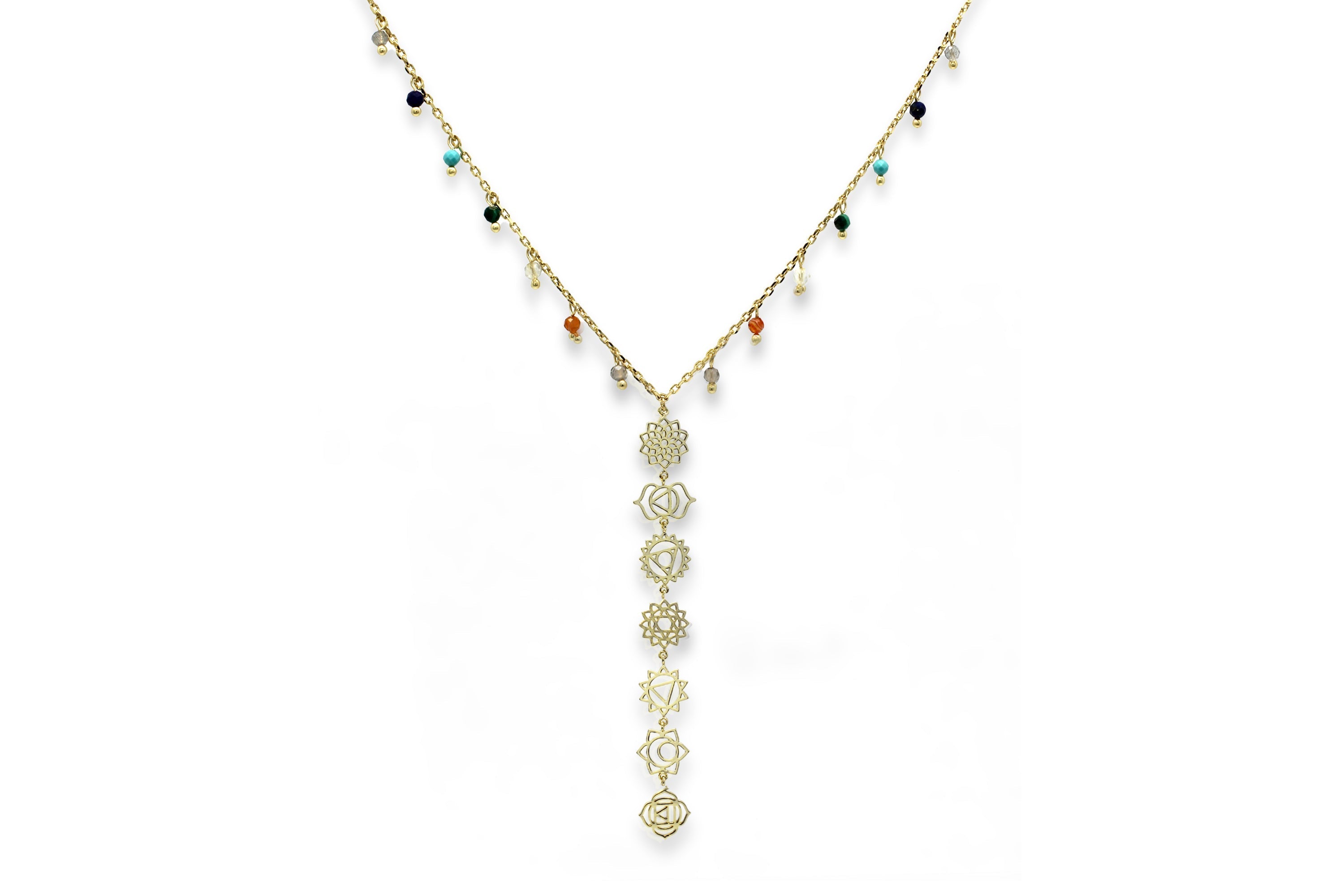 Ajna Gold Chakra Necklace - Boho Betty