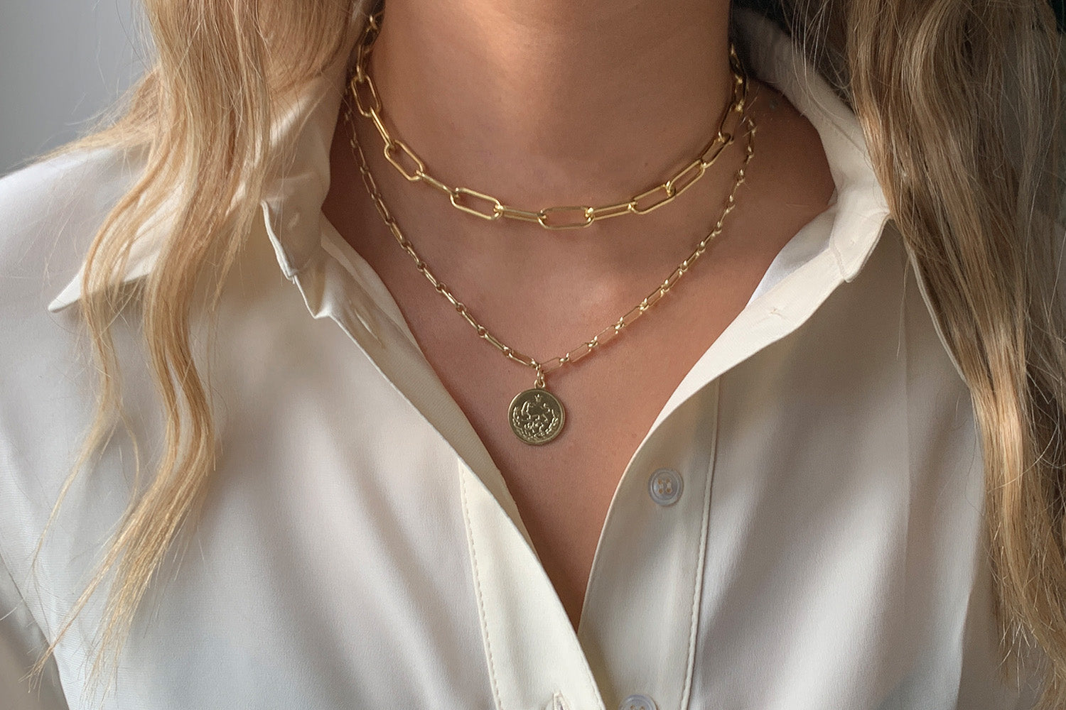 Notus Gold Chunky Chain Medium Length Necklace - Boho Betty