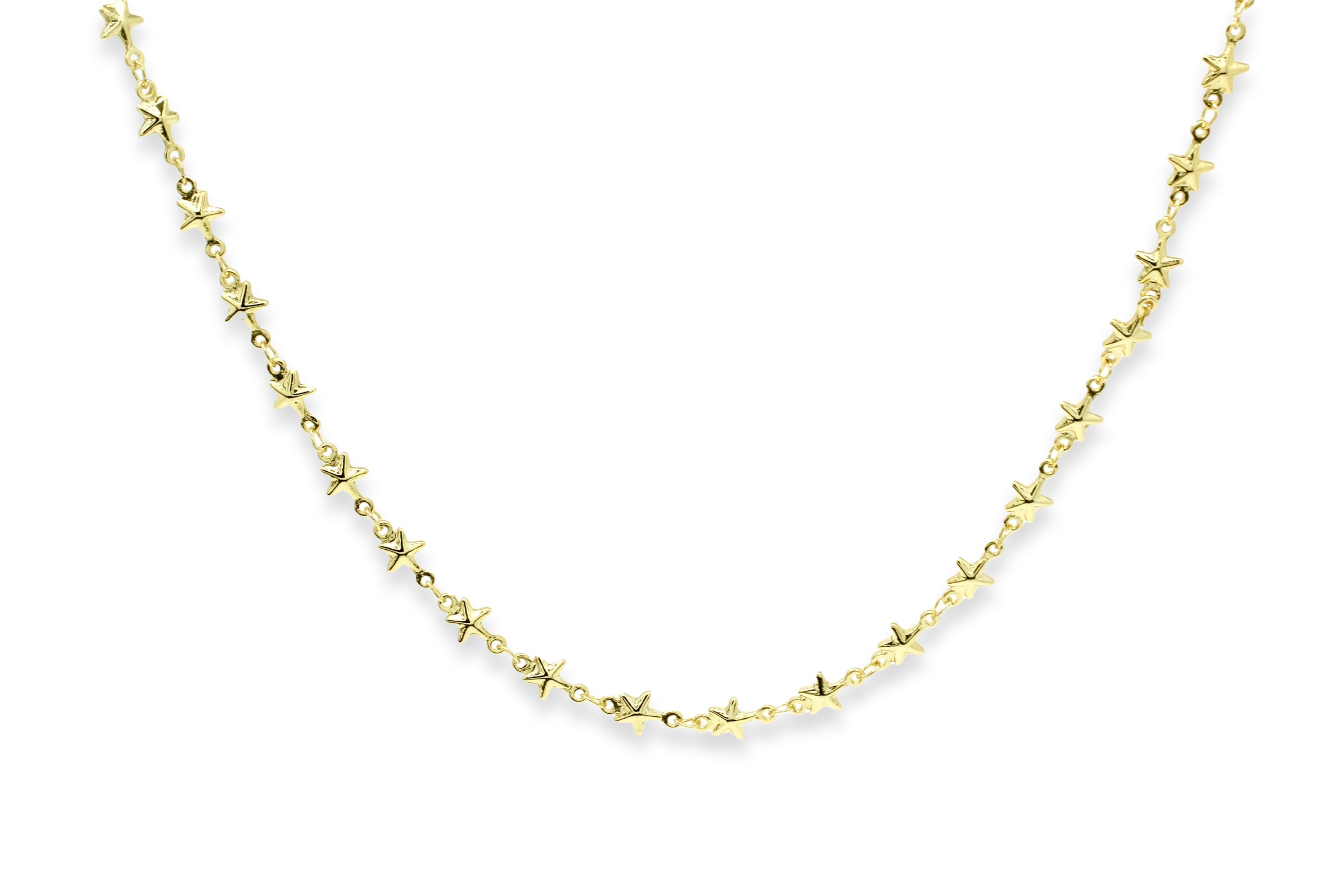 Delos Multi Star Gold Necklace - Boho Betty