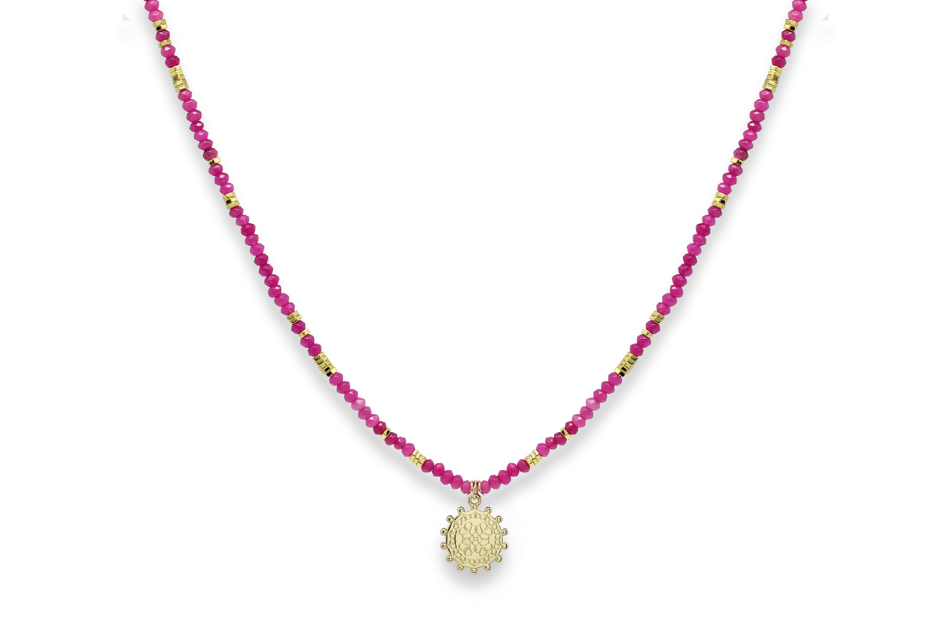 Artemis Pink Gemstone Beaded Necklace