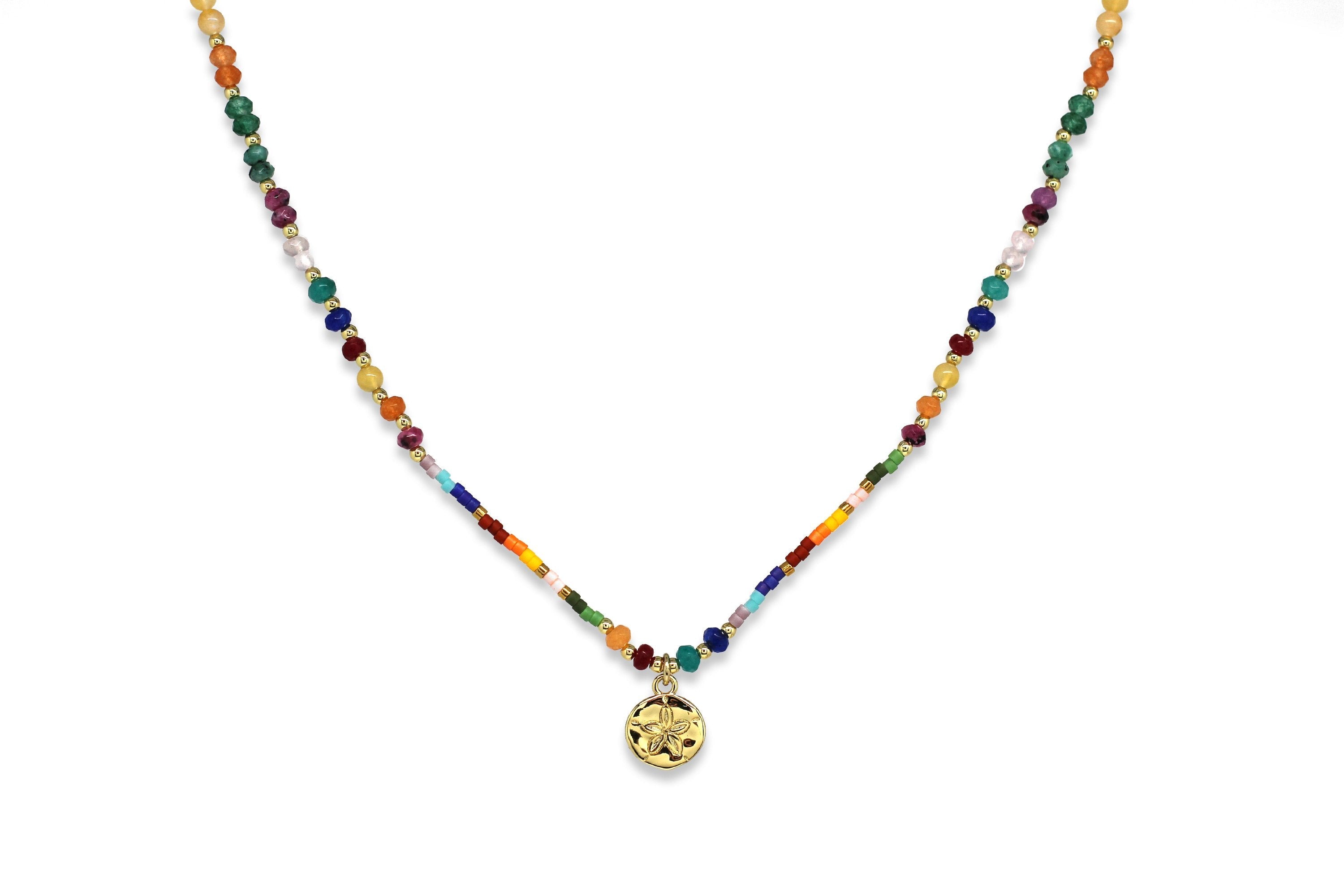 Electra Multi-colour Bead Necklace - Boho Betty